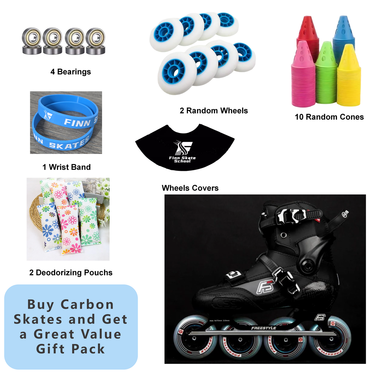 FREESTYLE CSS Carbon Inline Skates-Black