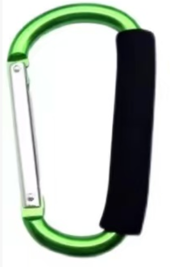 Aluminum D-Ring Clip-Green