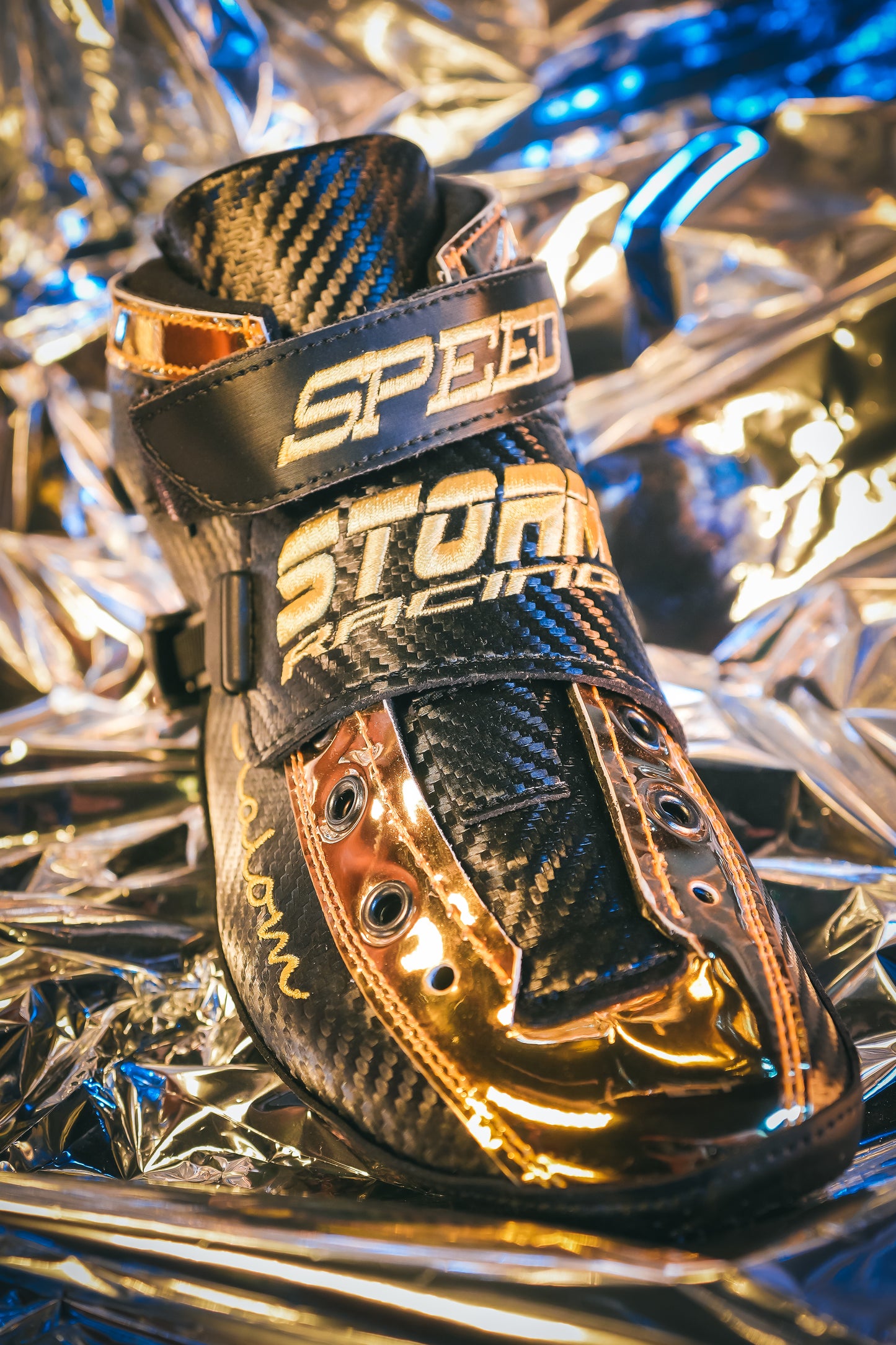 Storm T1 Speed Slalom Boot-Black Gold