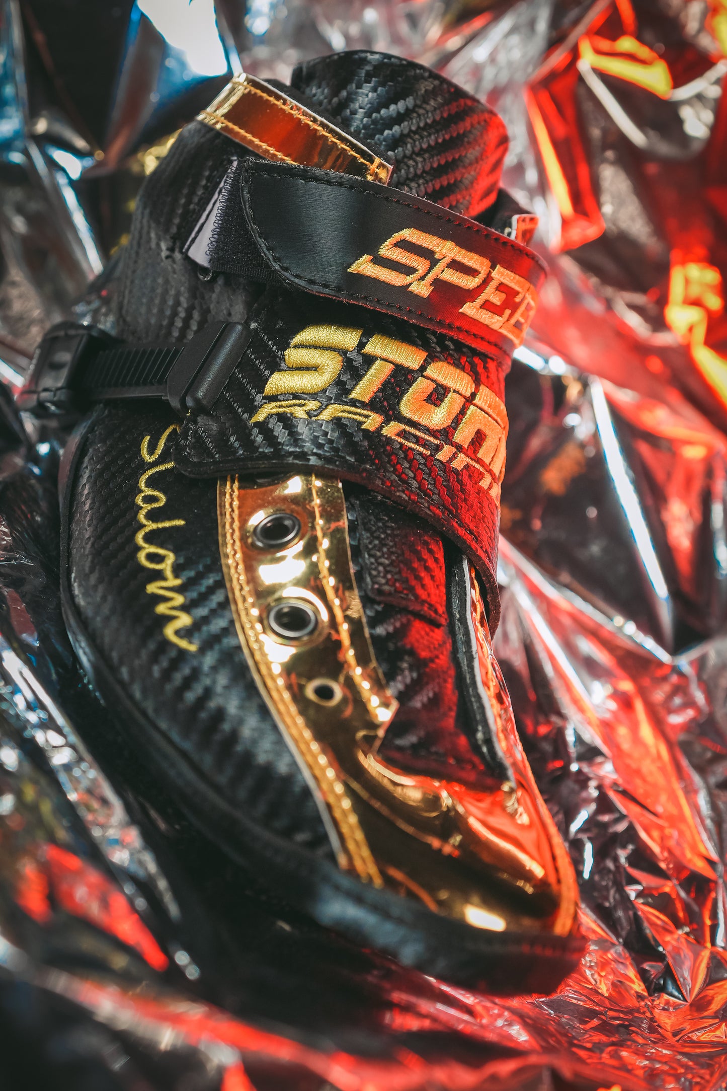 Storm T1 Speed Slalom Boot-Black Gold
