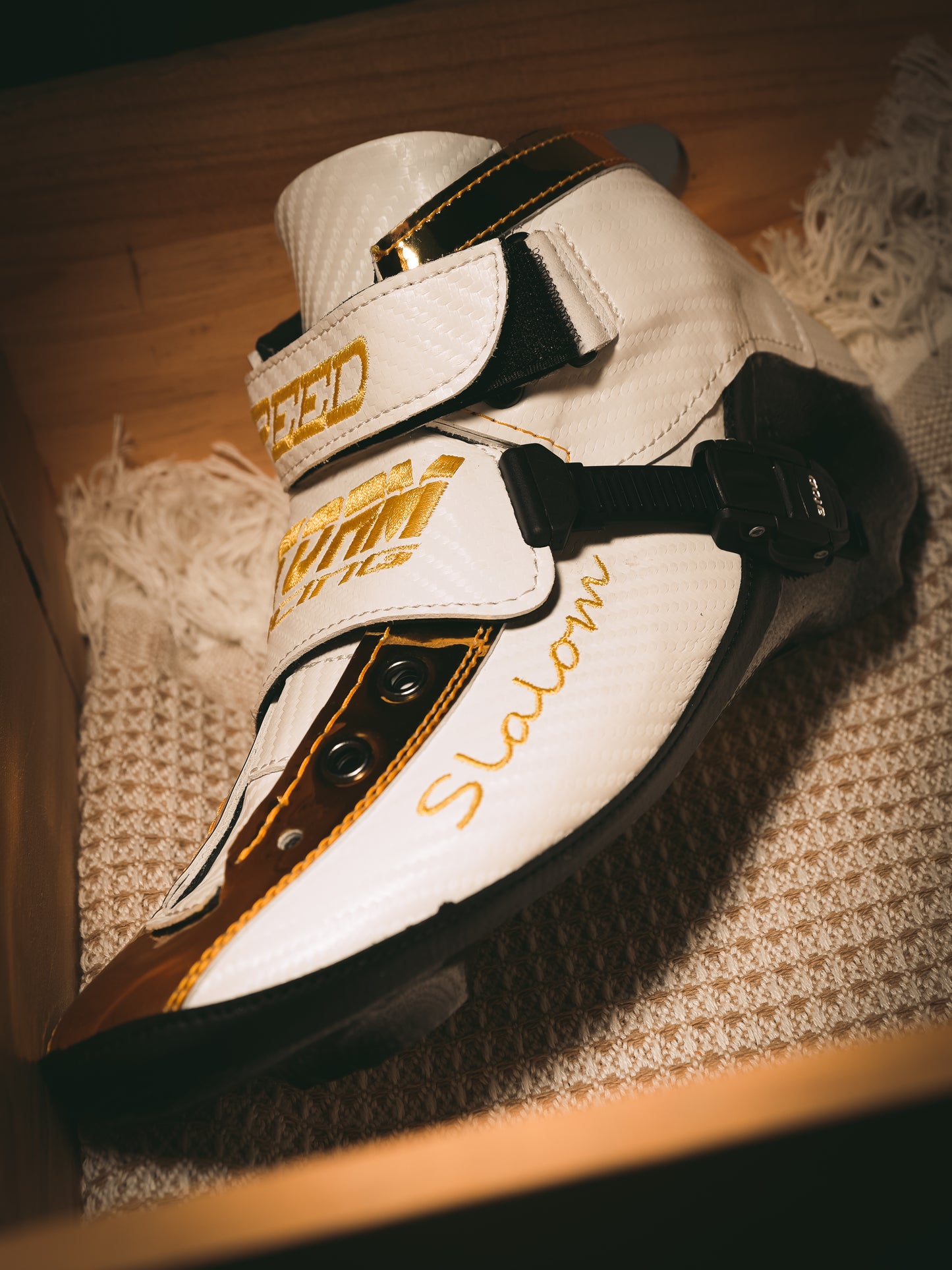 Storm T1 Speed Slalom Boot-White Gold