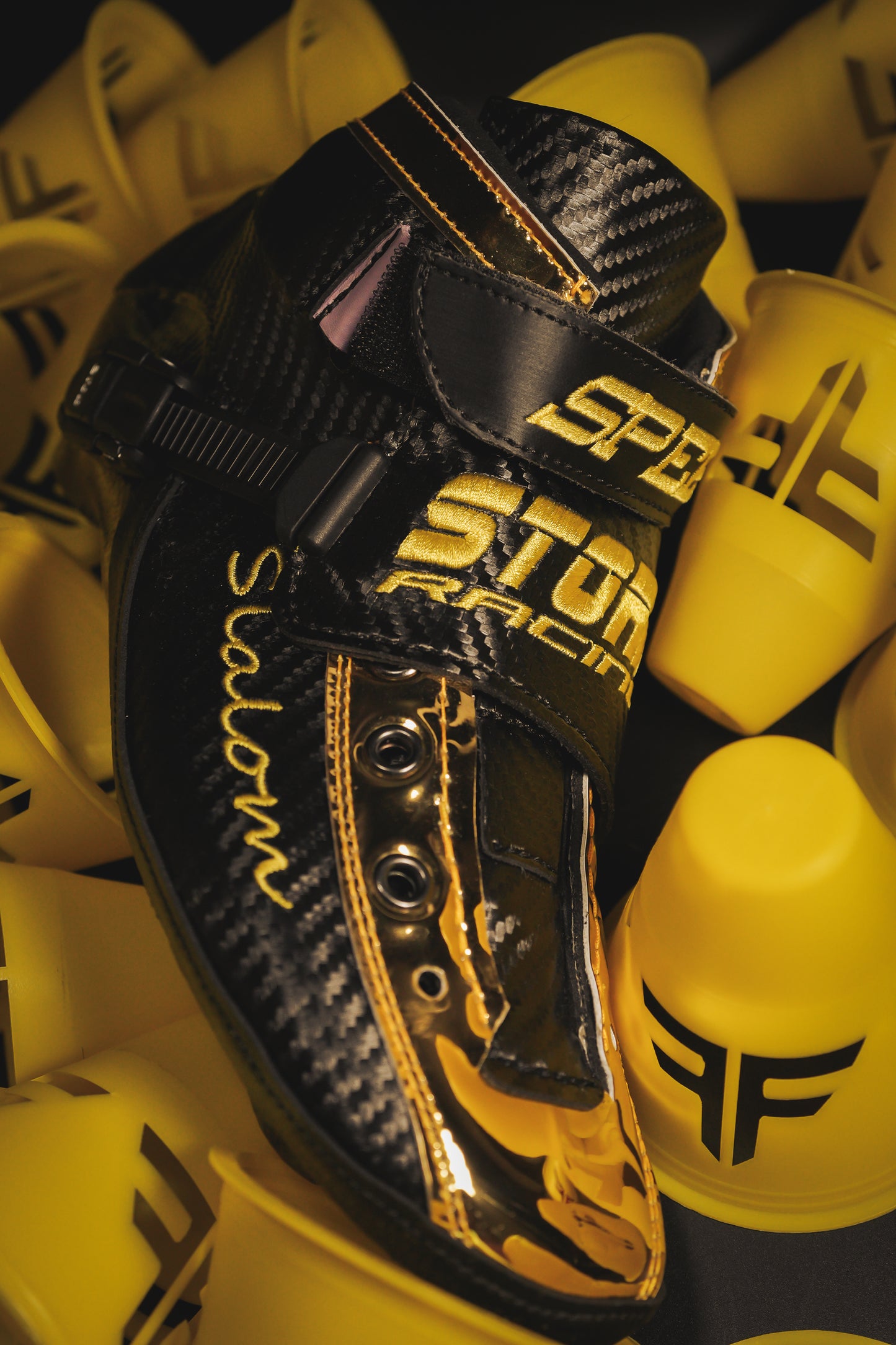 Storm T1 Speed Slalom Boot-Black Gold