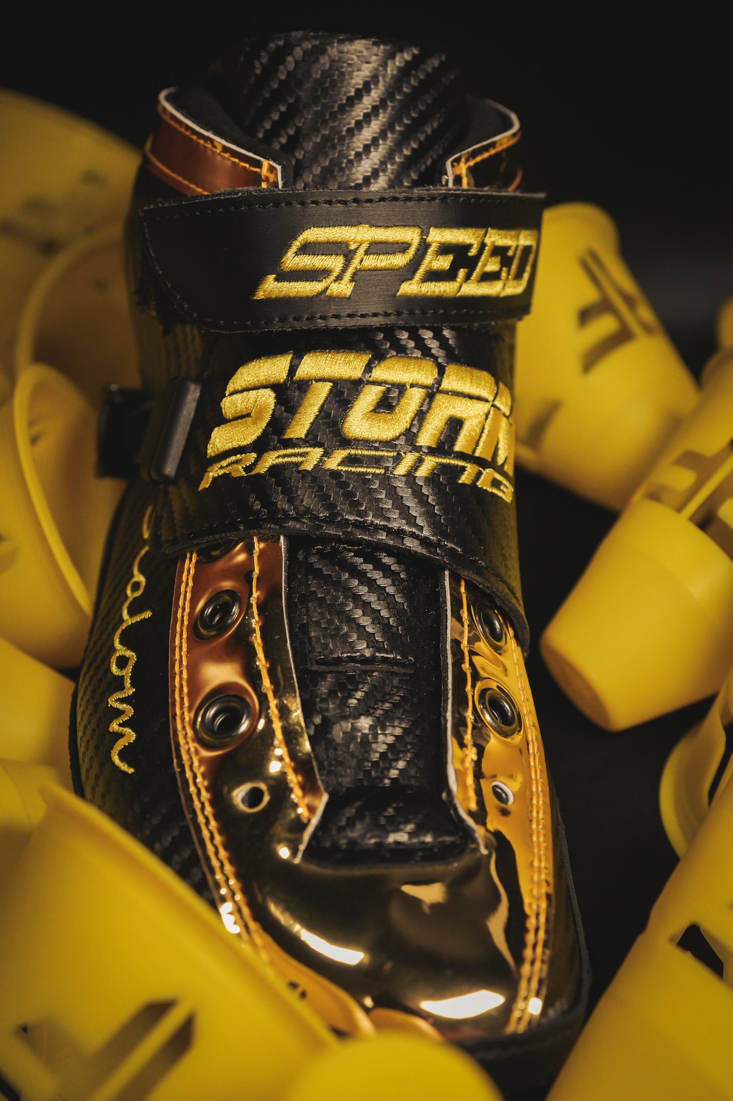 Storm T1 Speed Slalom Boot-Black Gold