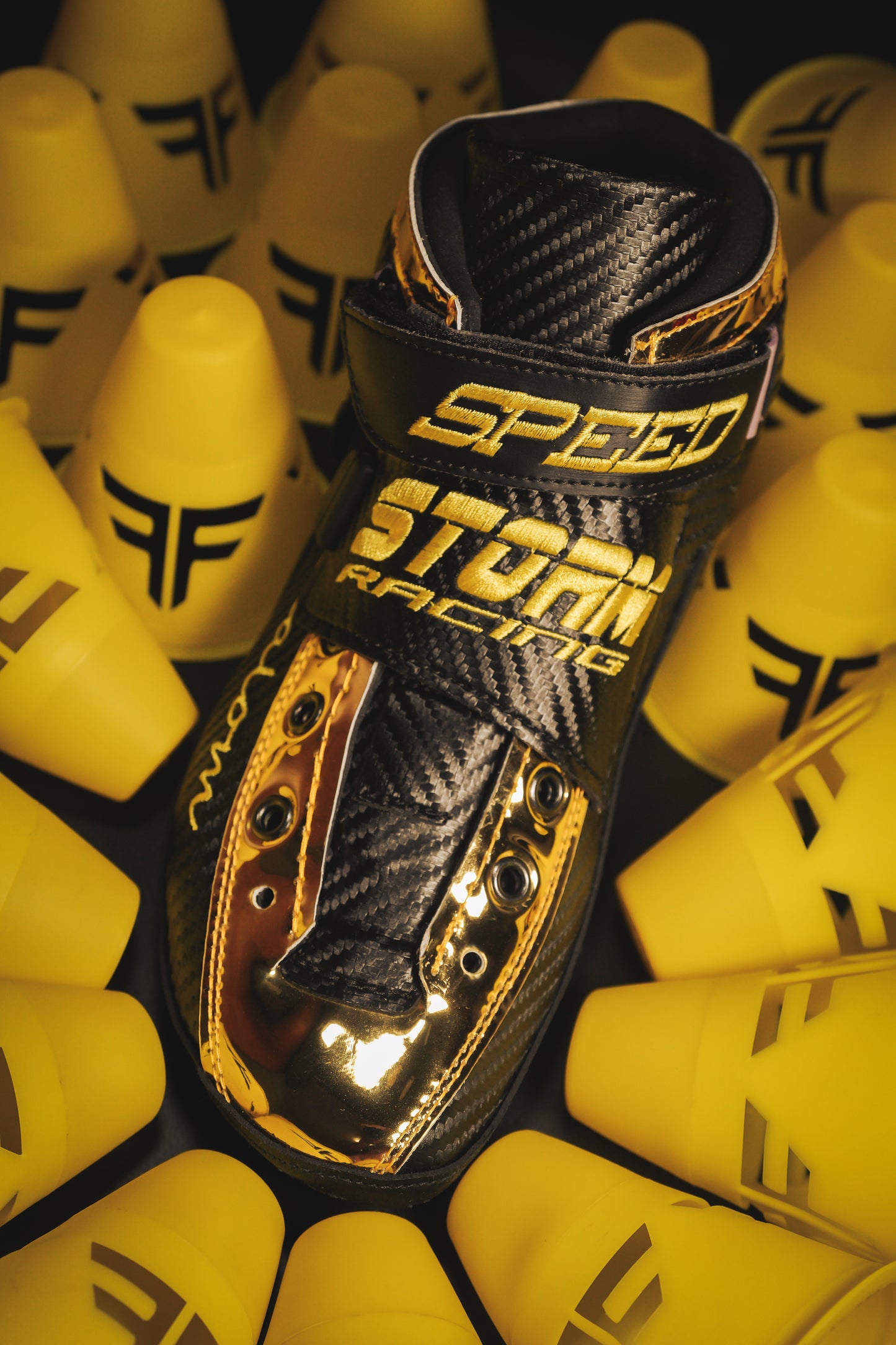 Storm T1 Speed Slalom Boot-Black Gold