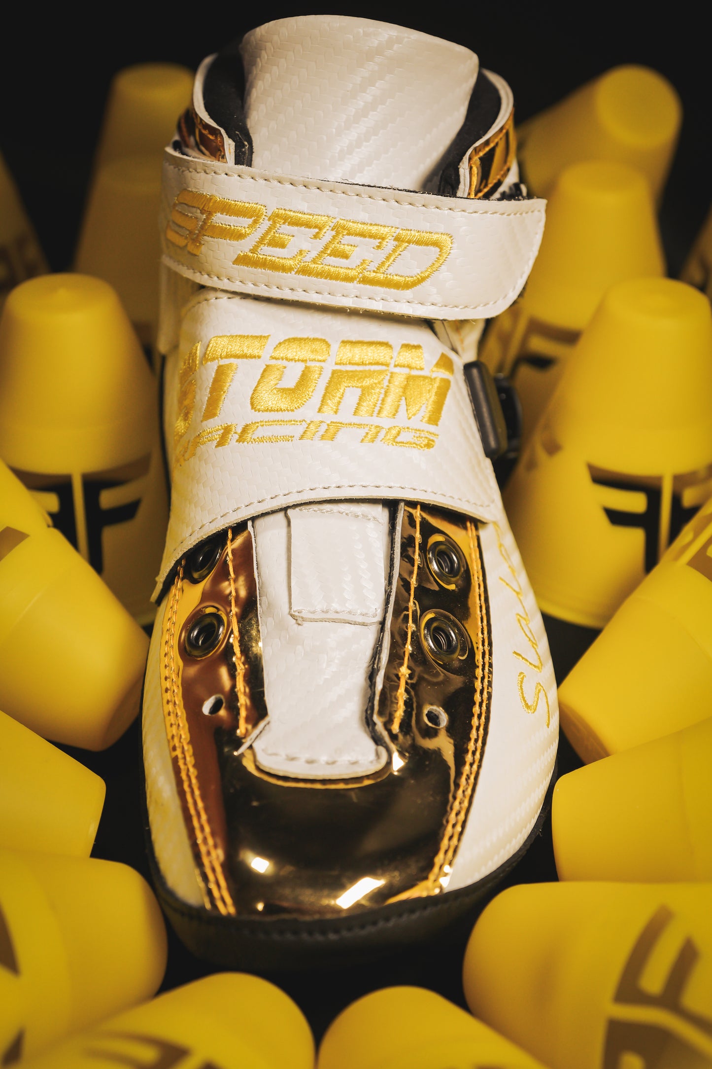 Storm T1 Speed Slalom Boot-White Gold
