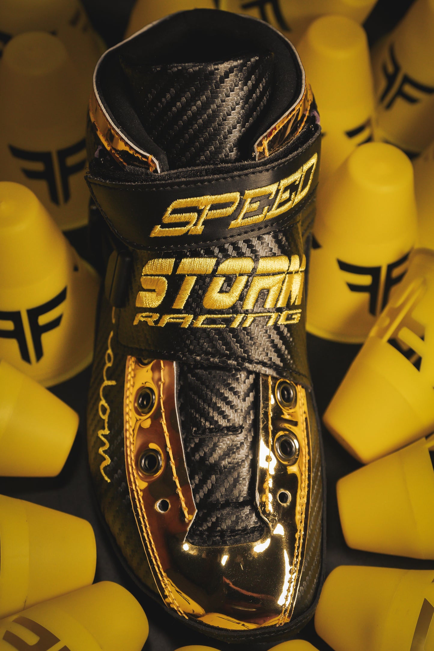 Storm T1 Speed Slalom Boot-Black Gold