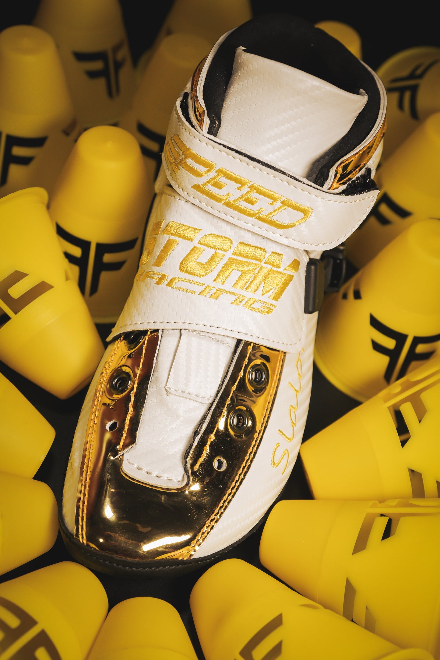 Storm T1 Speed Slalom Boot-White Gold
