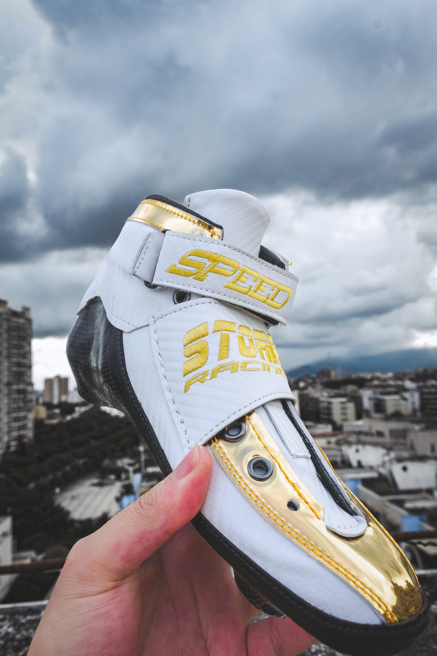 Storm T1 Speed Slalom Boot-White Gold