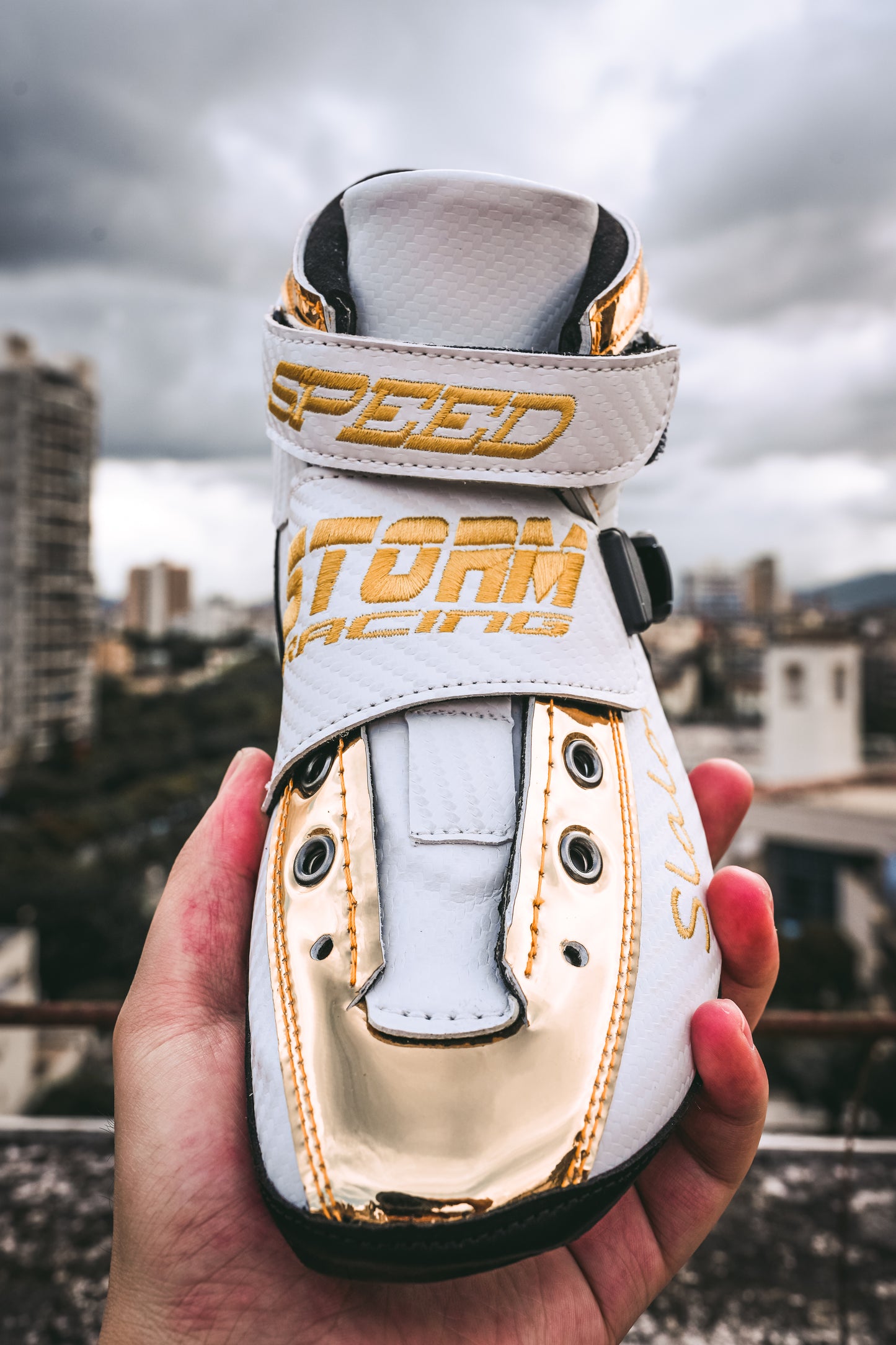 Storm T1 Speed Slalom Boot-White Gold