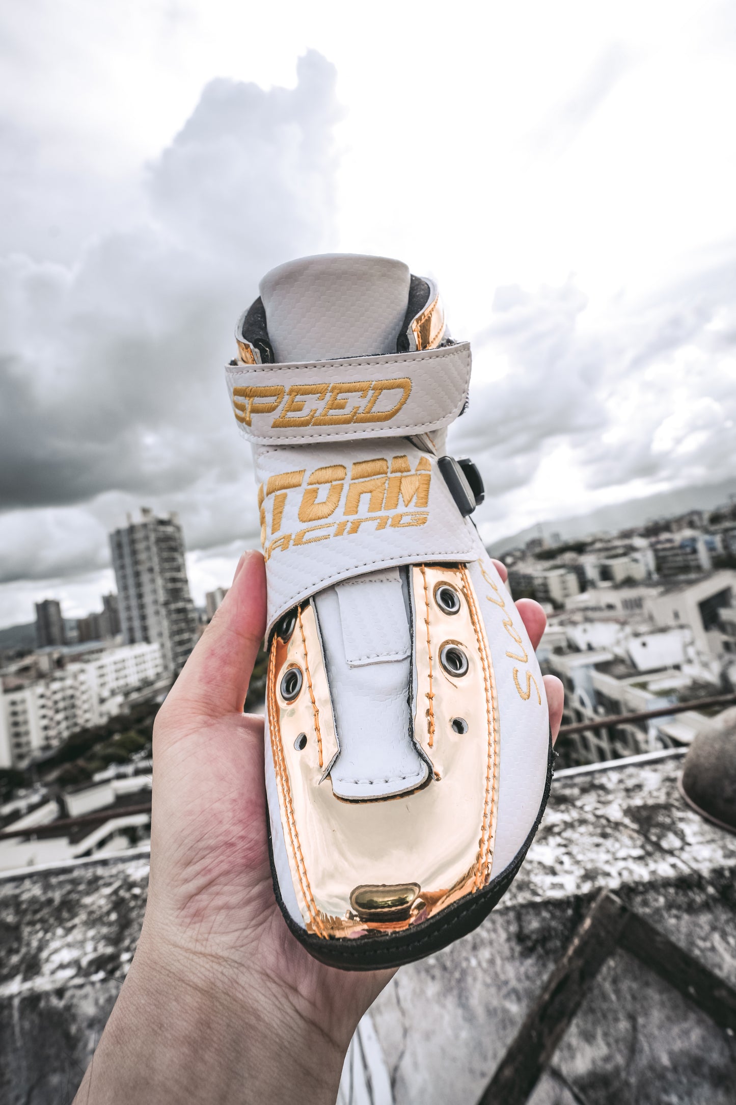 Storm T1 Speed Slalom Boot-White Gold