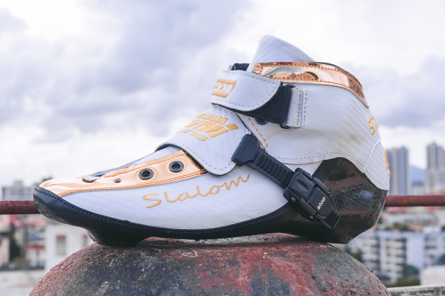 Storm T1 Speed Slalom Boot-White Gold