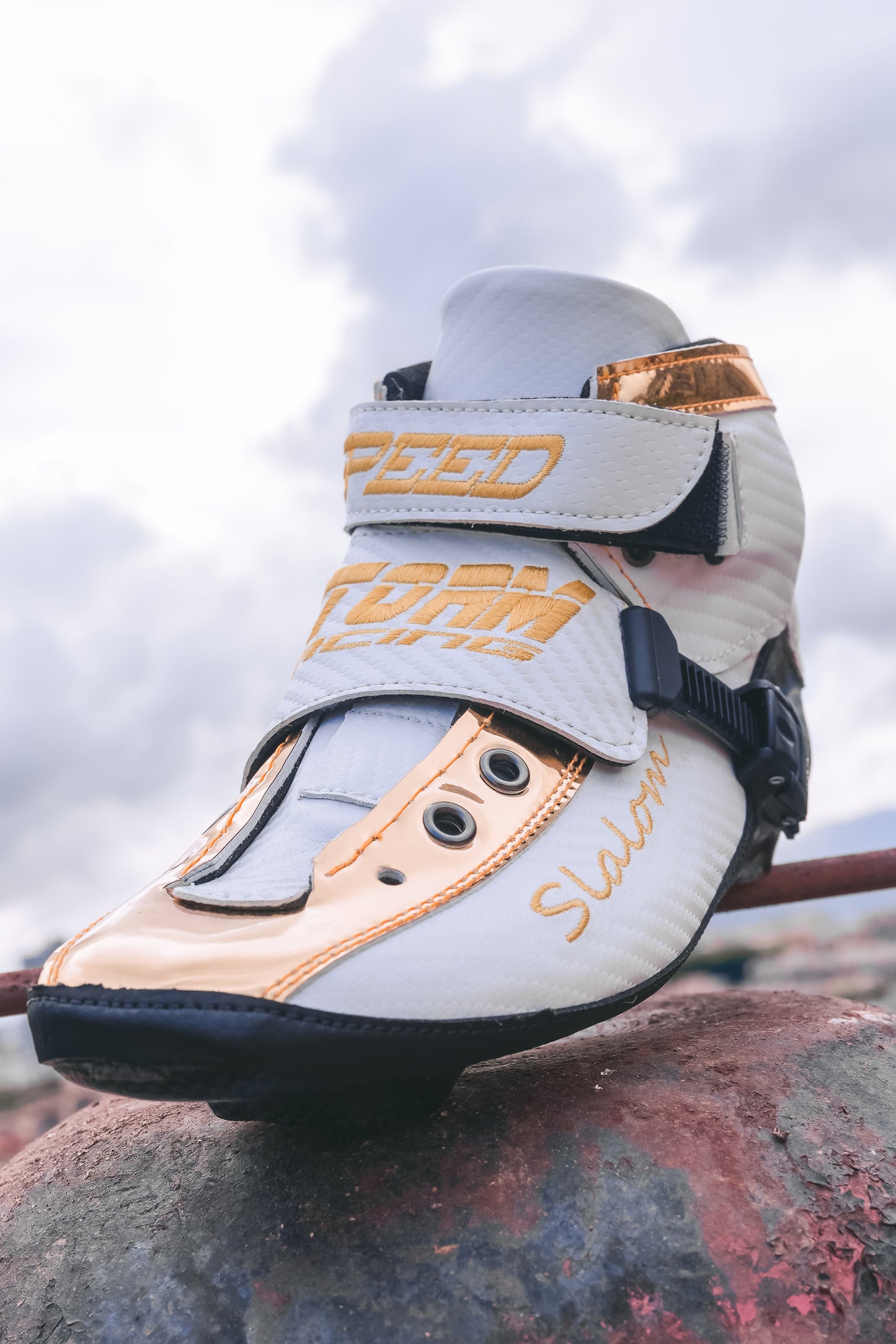 Storm T1 Speed Slalom Boot-White Gold