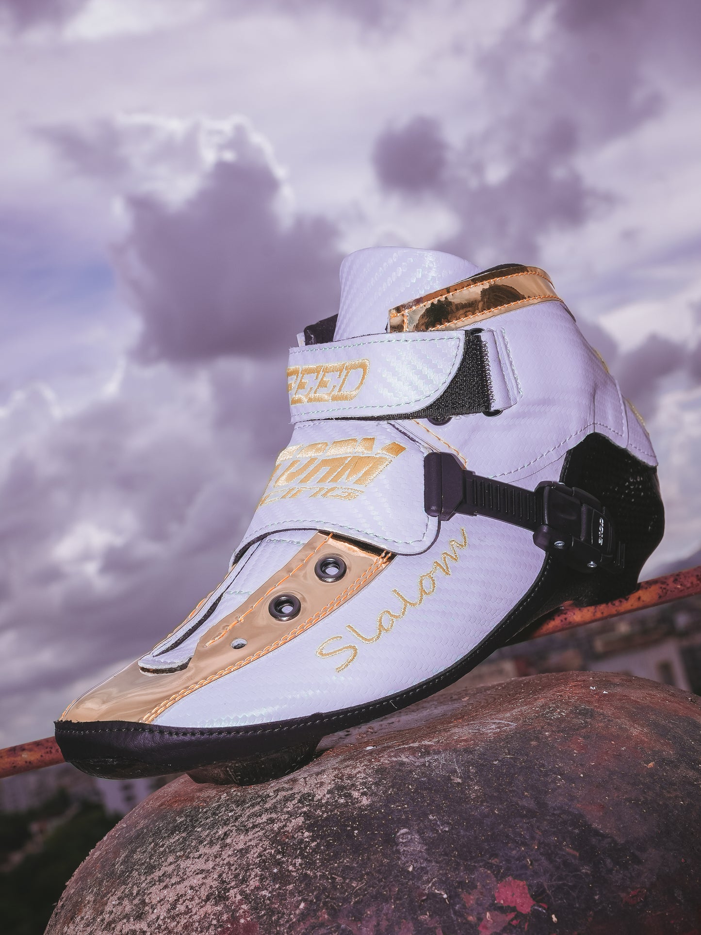 Storm T1 Speed Slalom Boot-White Gold