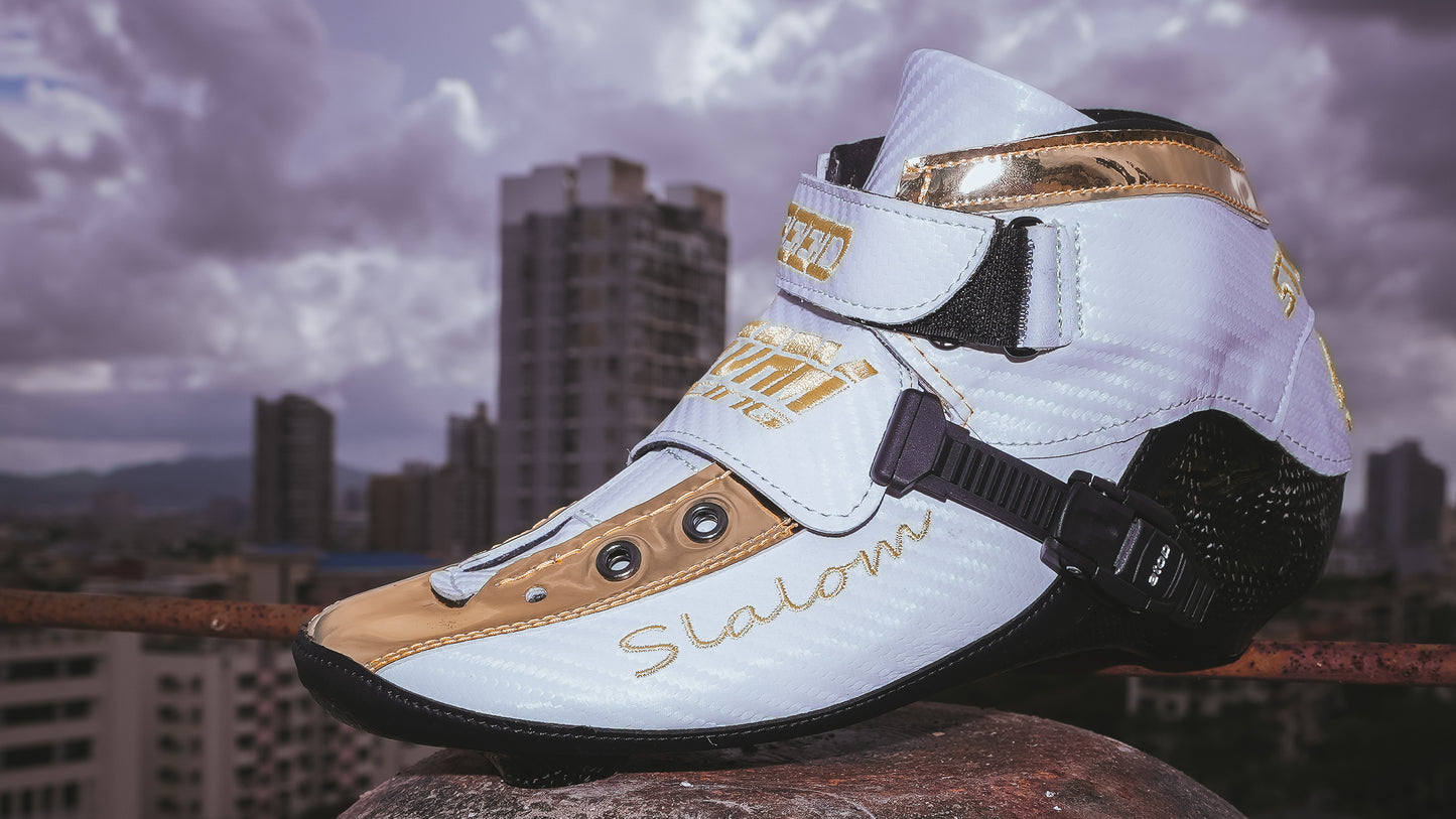 Storm T1 Speed Slalom Boot-White Gold