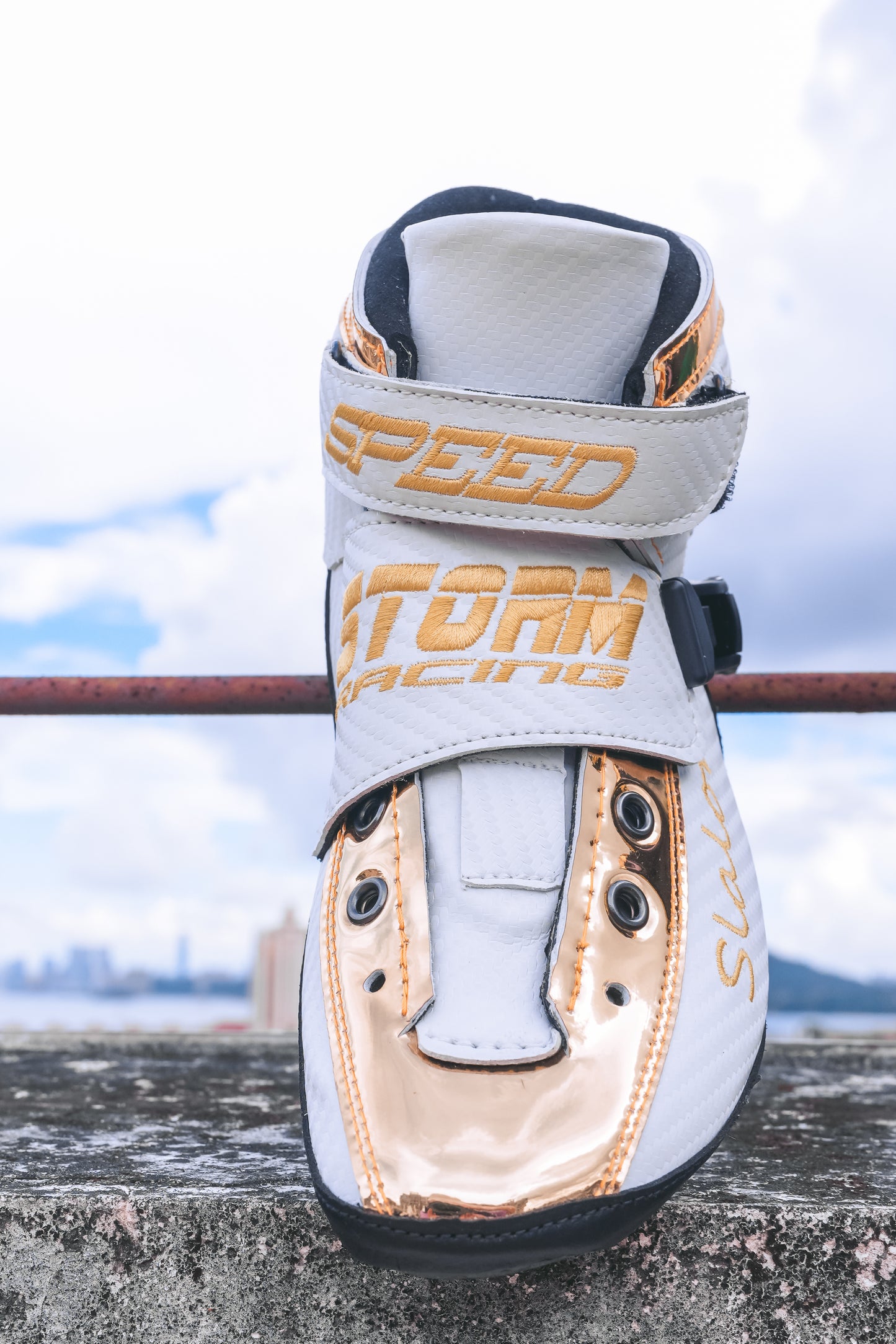Storm T1 Speed Slalom Boot-White Gold