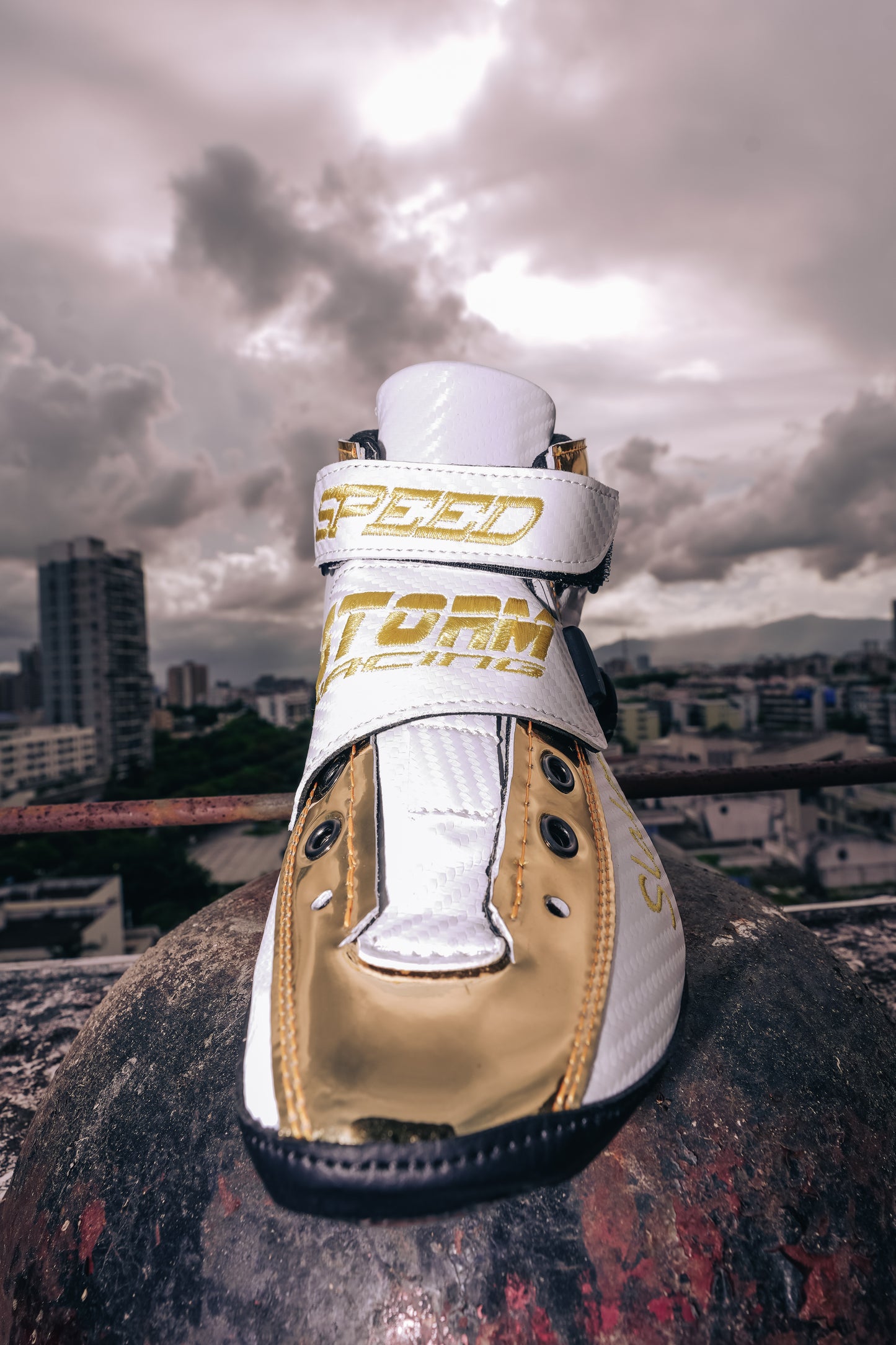 Storm T1 Speed Slalom Boot-White Gold