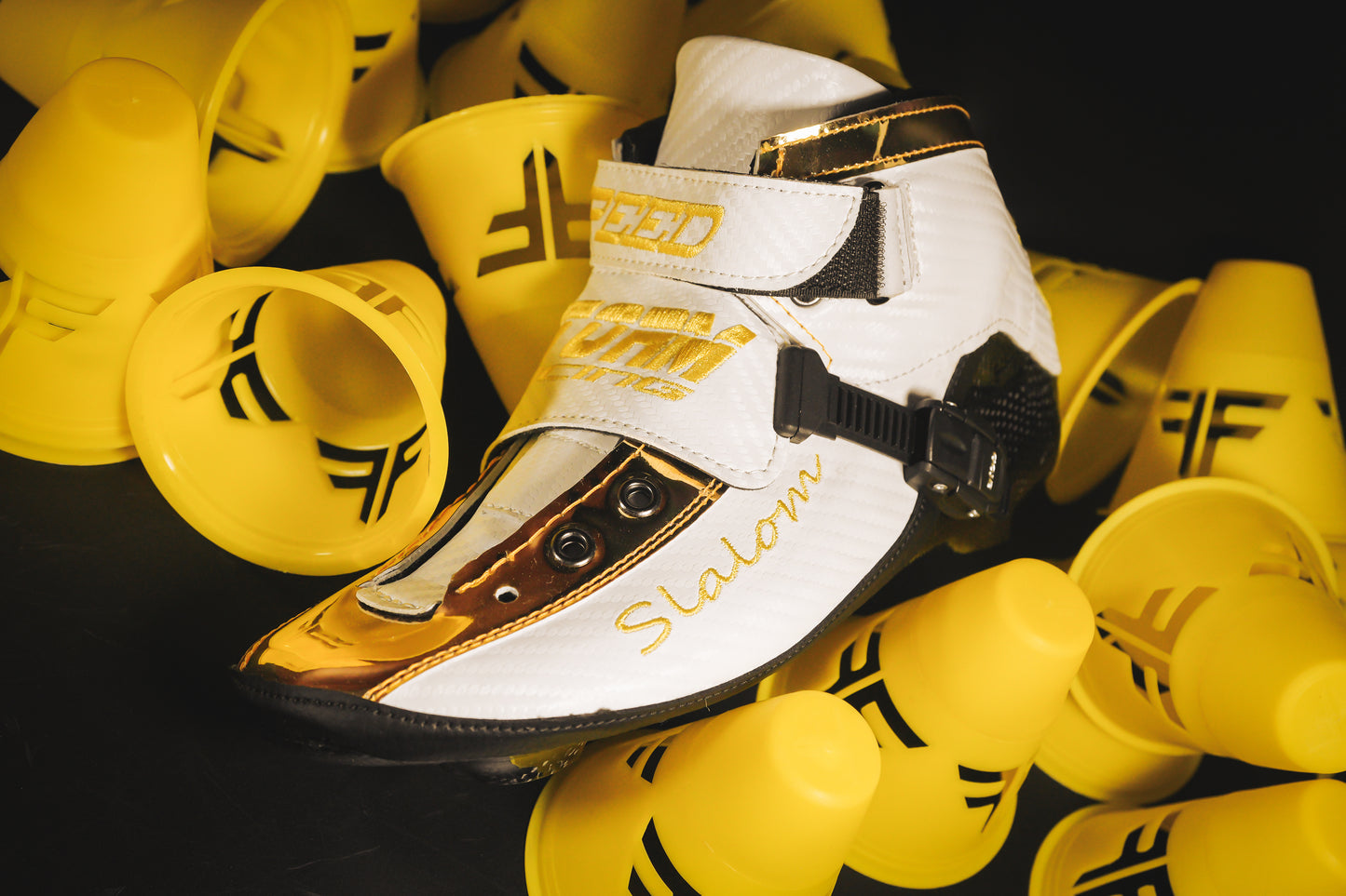 Storm T1 Speed Slalom Boot-White Gold
