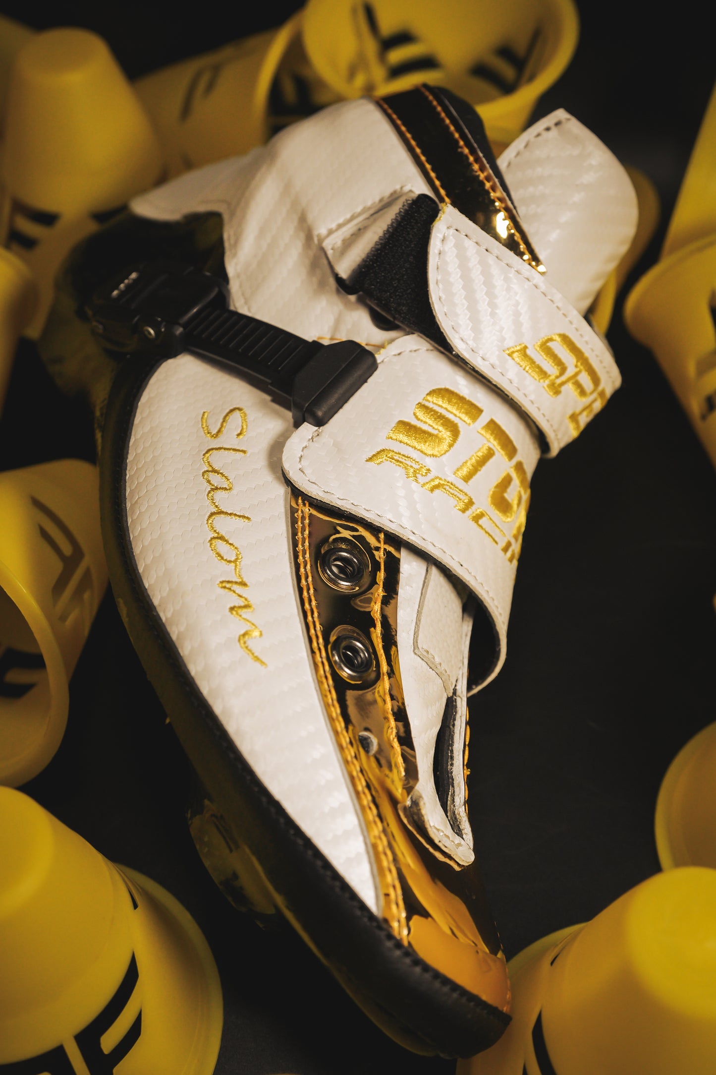 Storm T1 Speed Slalom Boot-White Gold
