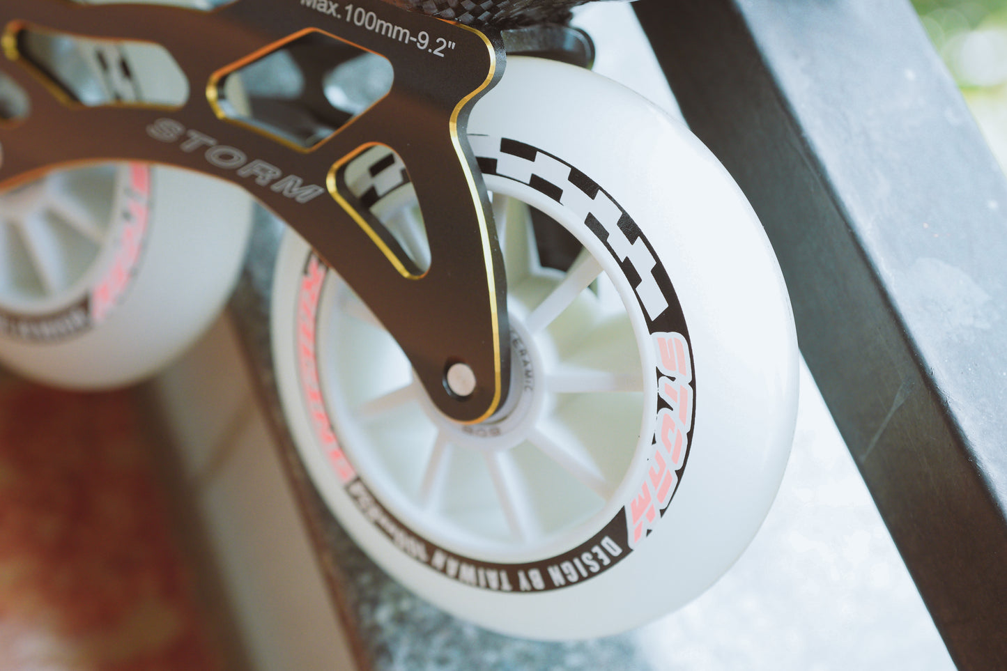 Storm T1 Speed Slalom Skates-White Gold