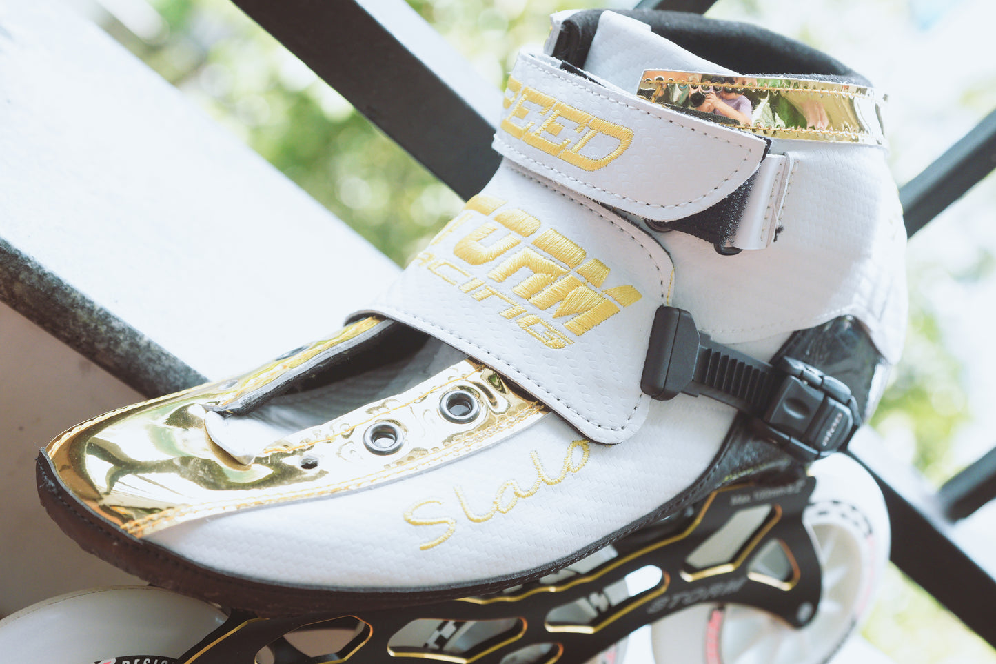 Storm T1 Speed Slalom Skates-White Gold