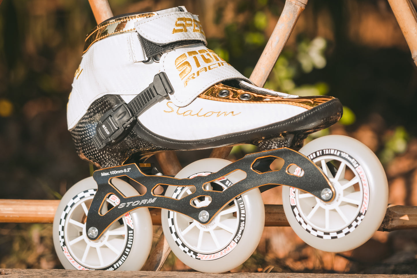Storm T1 Speed Slalom Skates-White Gold