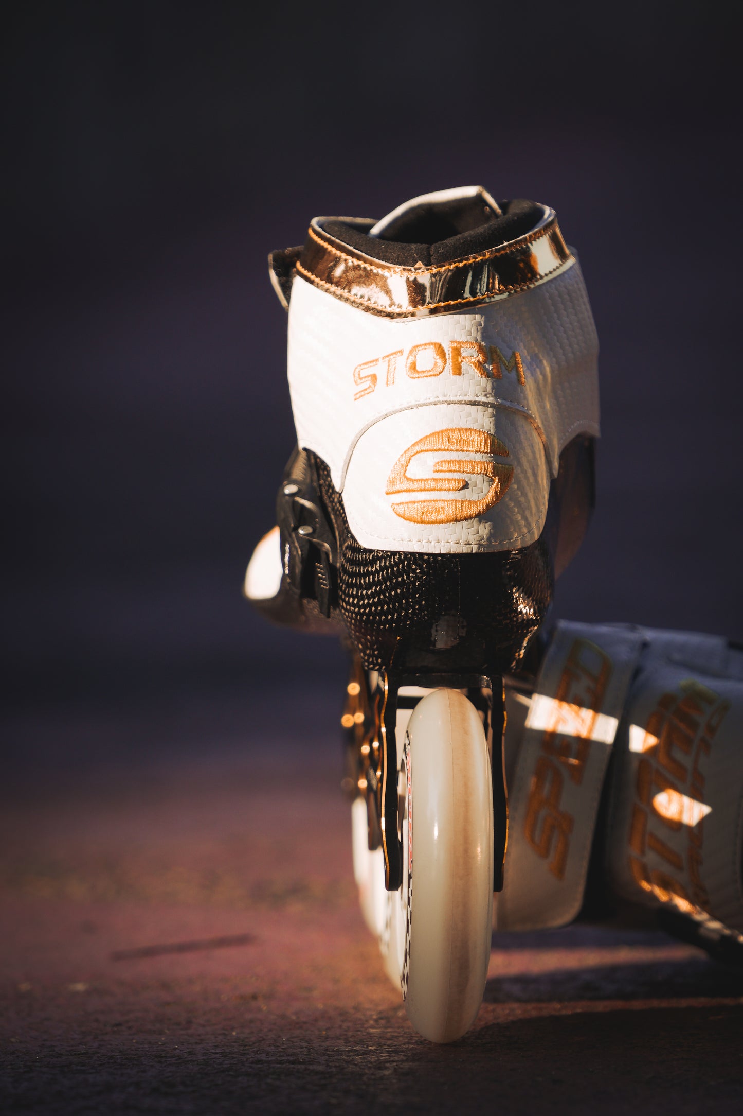 Storm T1 Speed Slalom Skates-White Gold