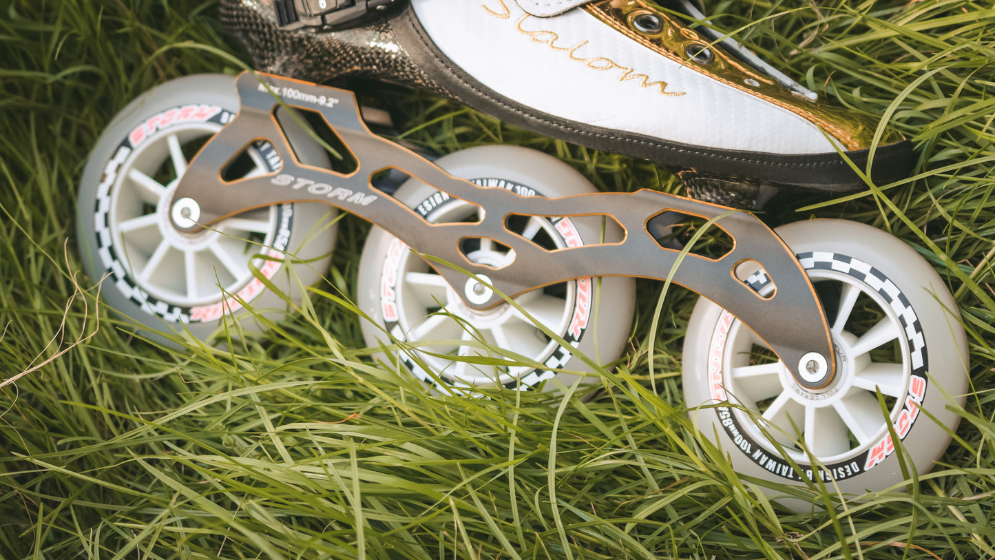 Storm T1 Speed Slalom Skates-White Gold