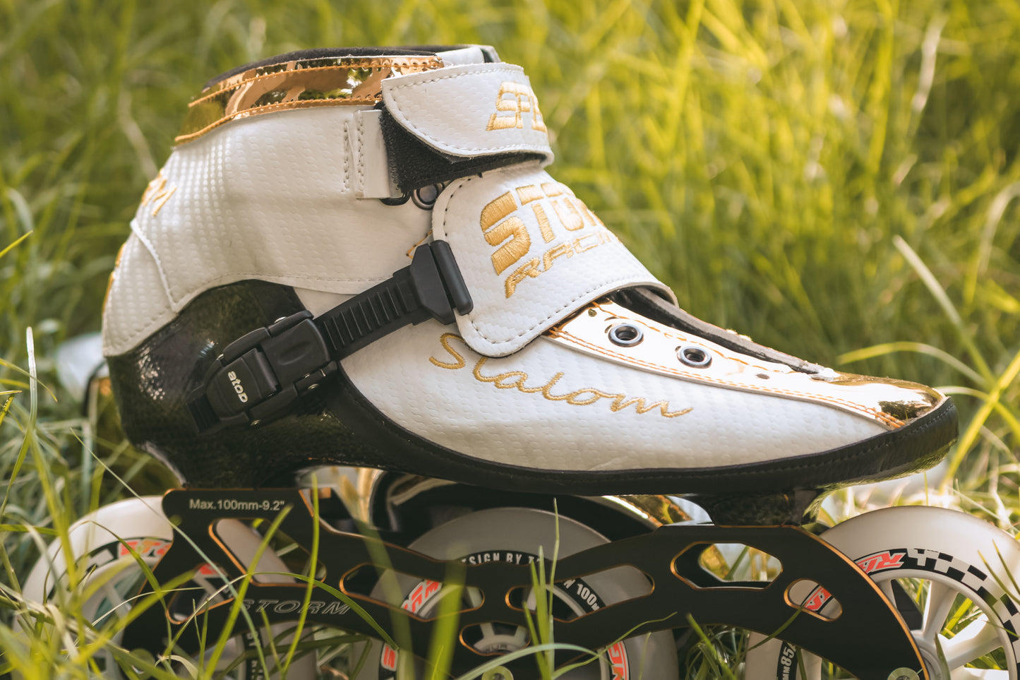 Storm T1 Speed Slalom Skates-White Gold