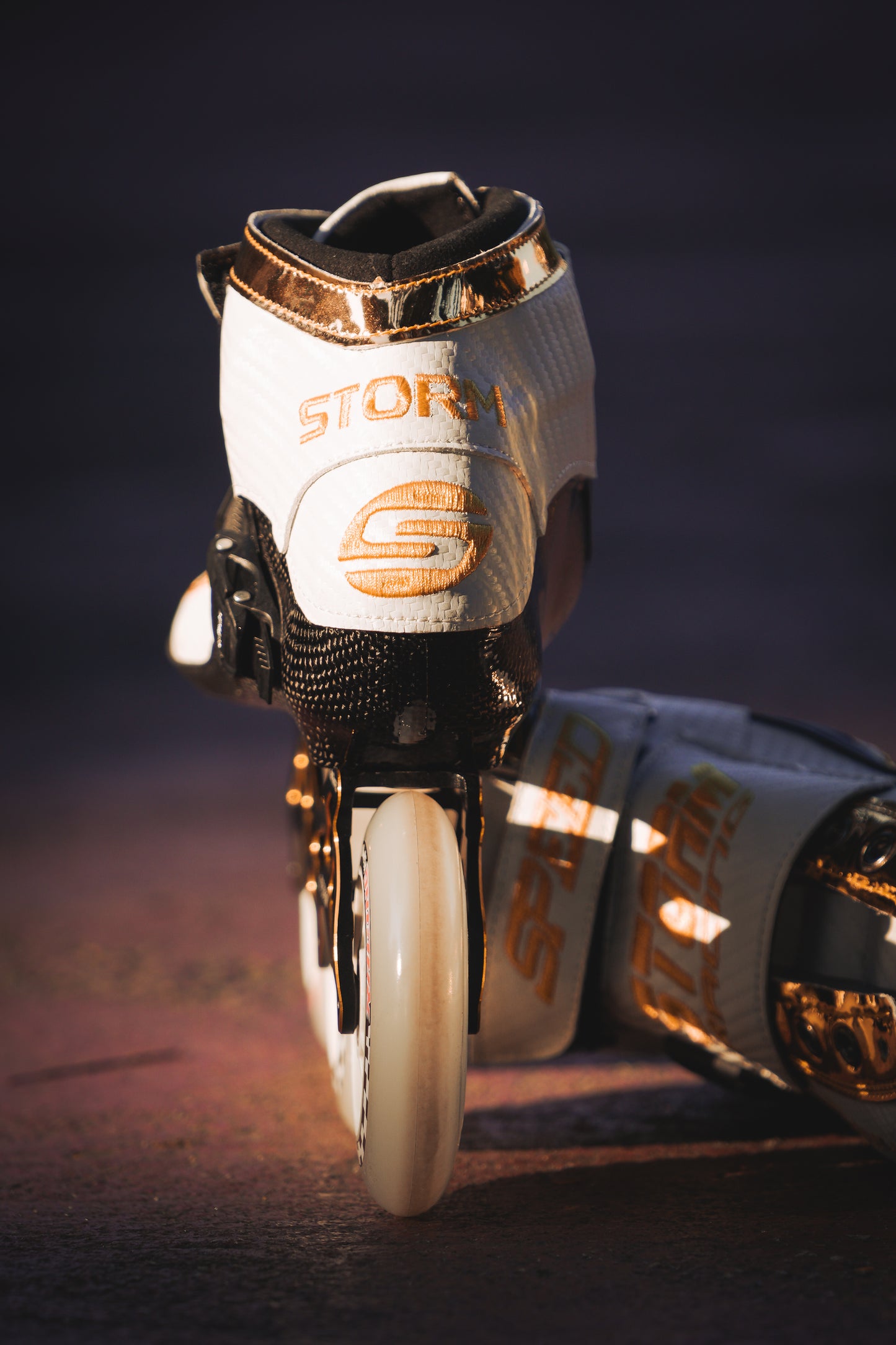 Storm T1 Speed Slalom Skates-White Gold
