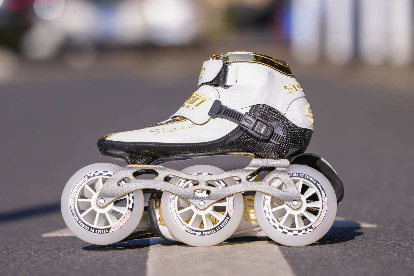 Storm T1 Speed Slalom Skates-White Gold