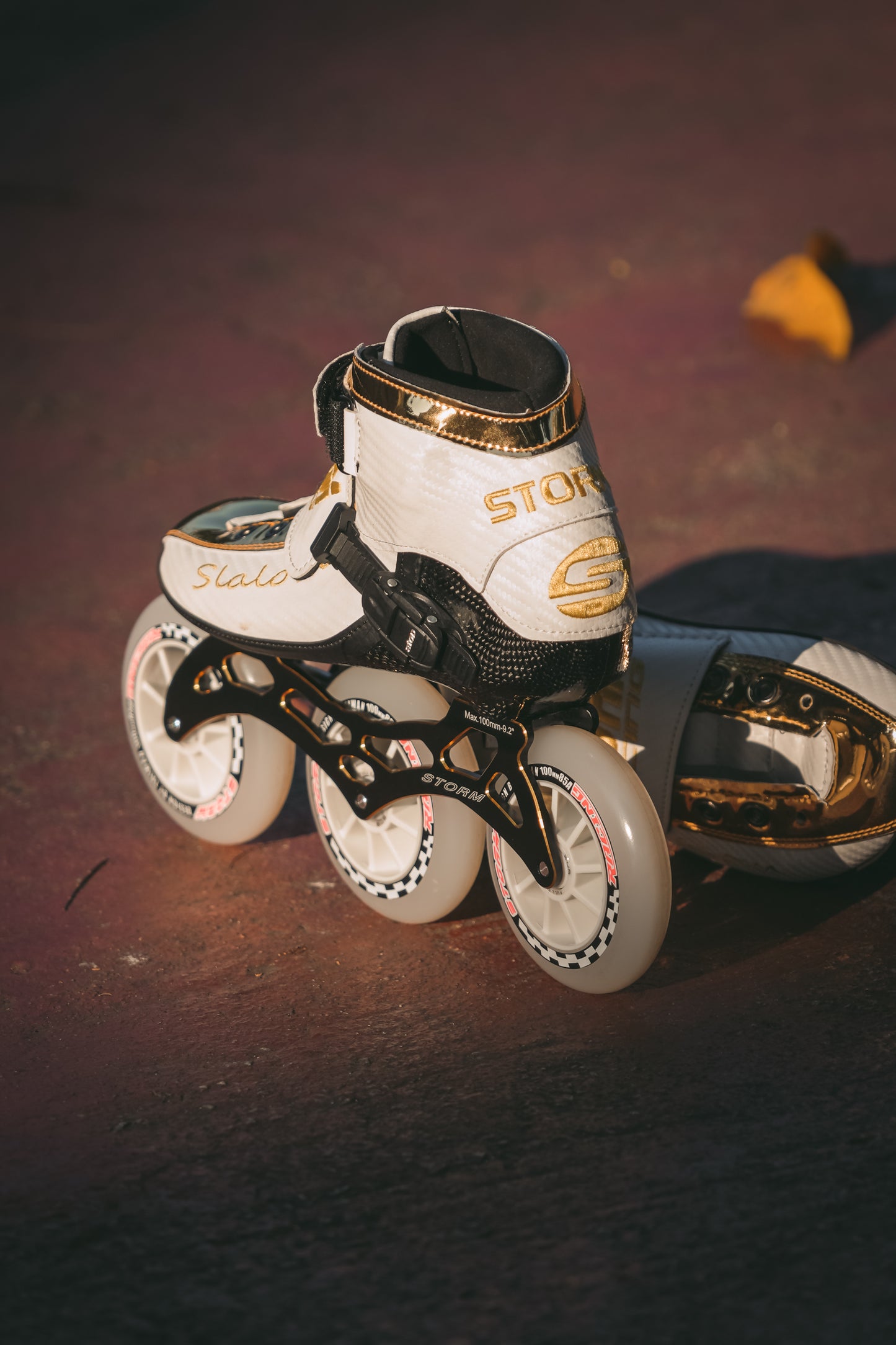 Storm T1 Speed Slalom Skates-White Gold