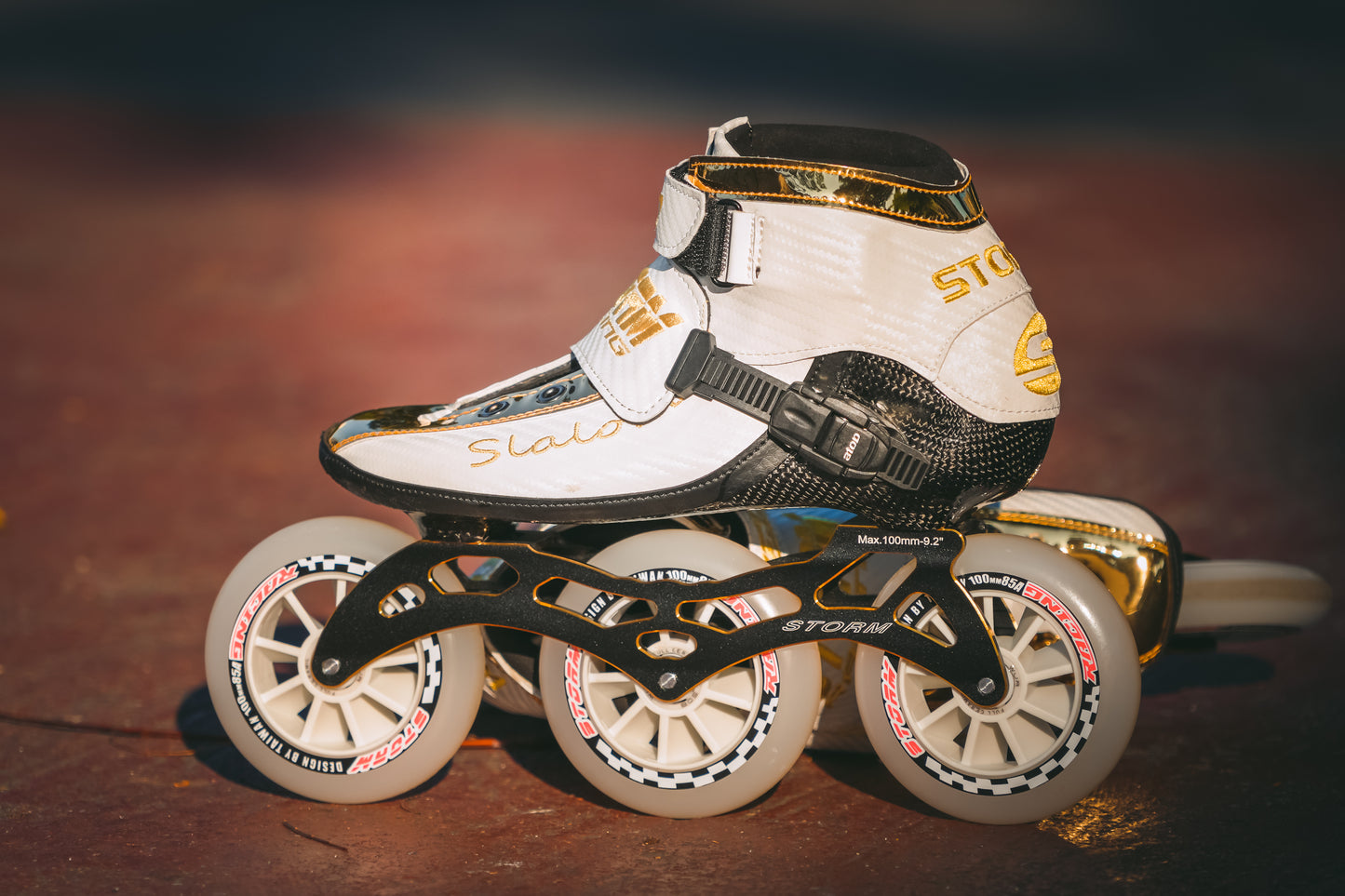 Storm T1 Speed Slalom Skates-White Gold