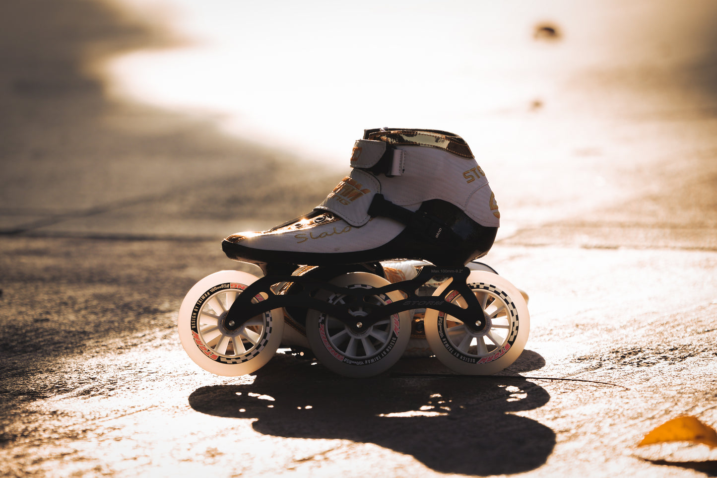 Storm T1 Speed Slalom Skates-White Gold