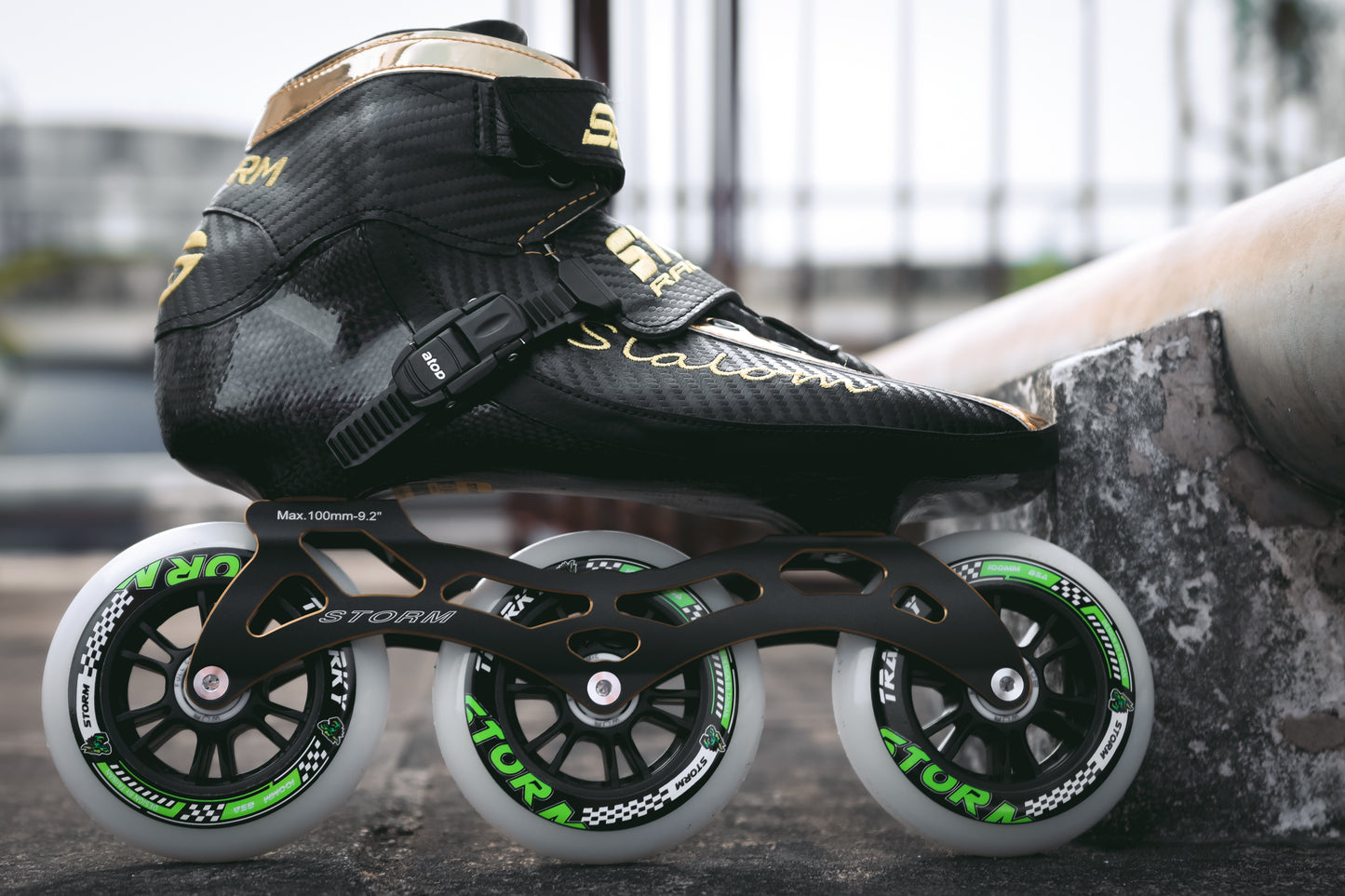 Storm T1 Speed Slalom Skates-Black Gold