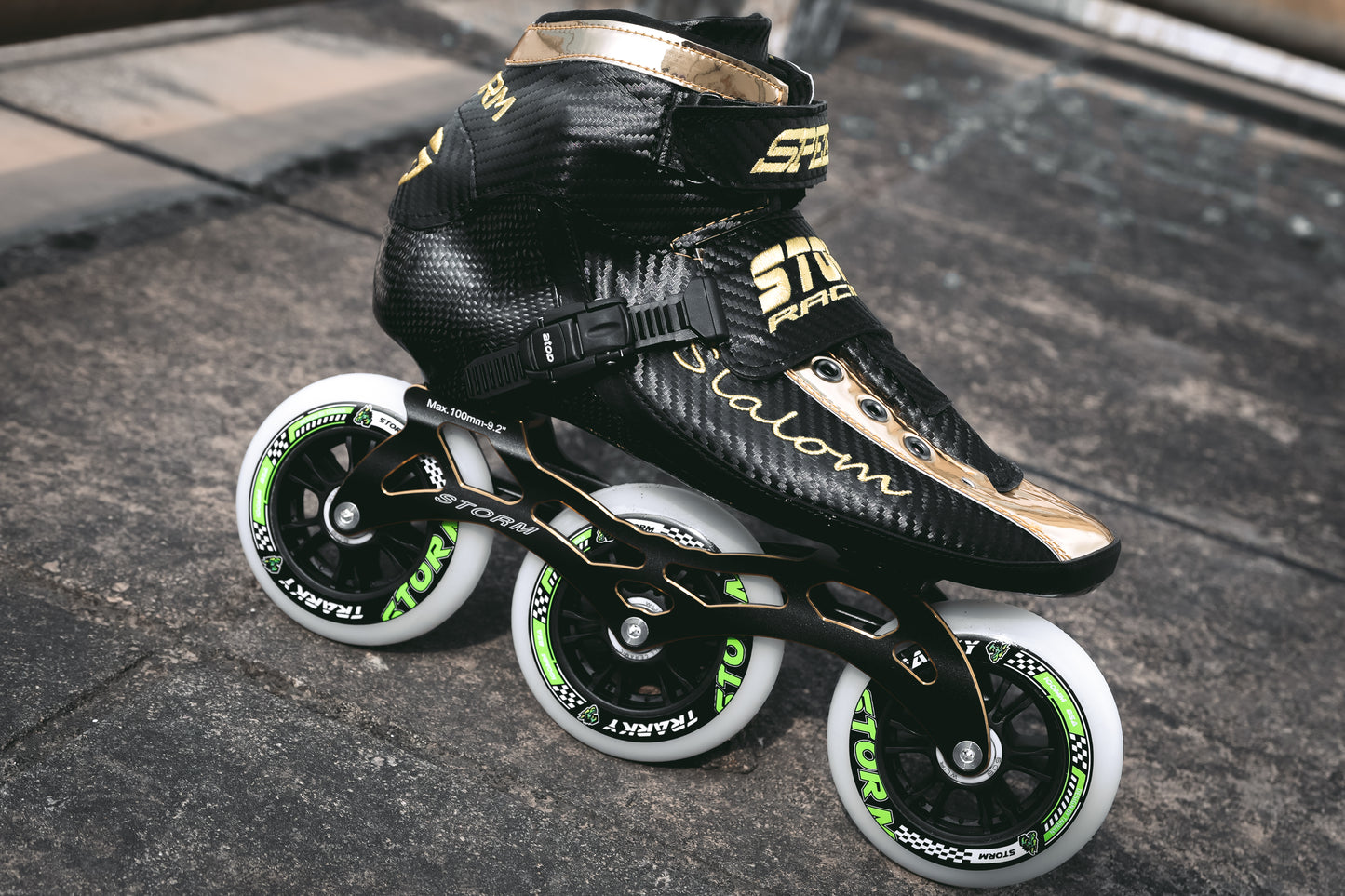 Storm T1 Speed Slalom Skates-Black Gold