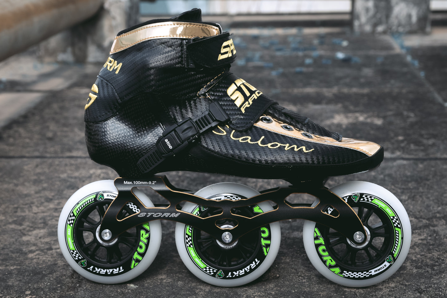 Storm T1 Speed Slalom Skates-Black Gold