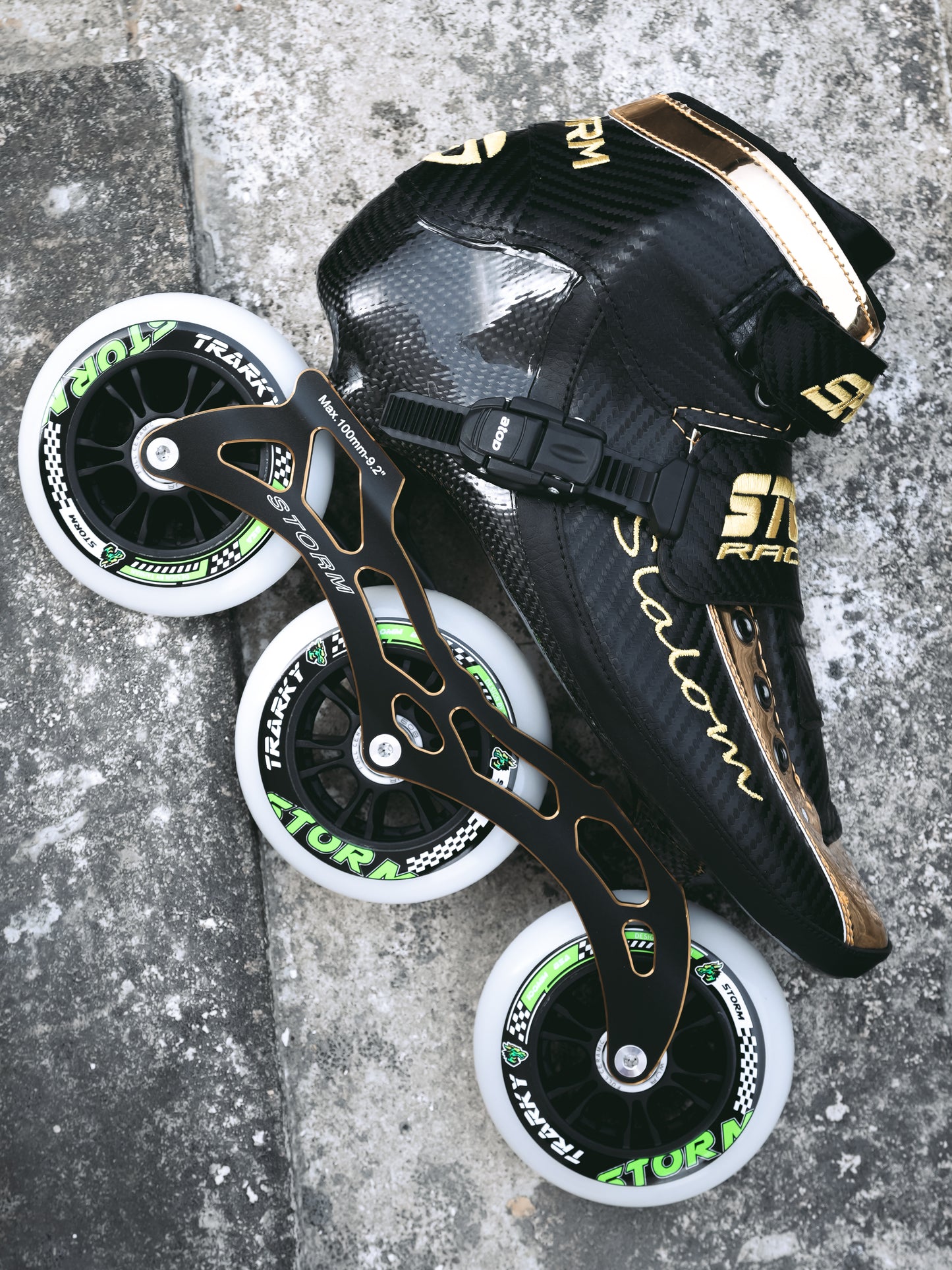 Storm T1 Speed Slalom Skates-Black Gold