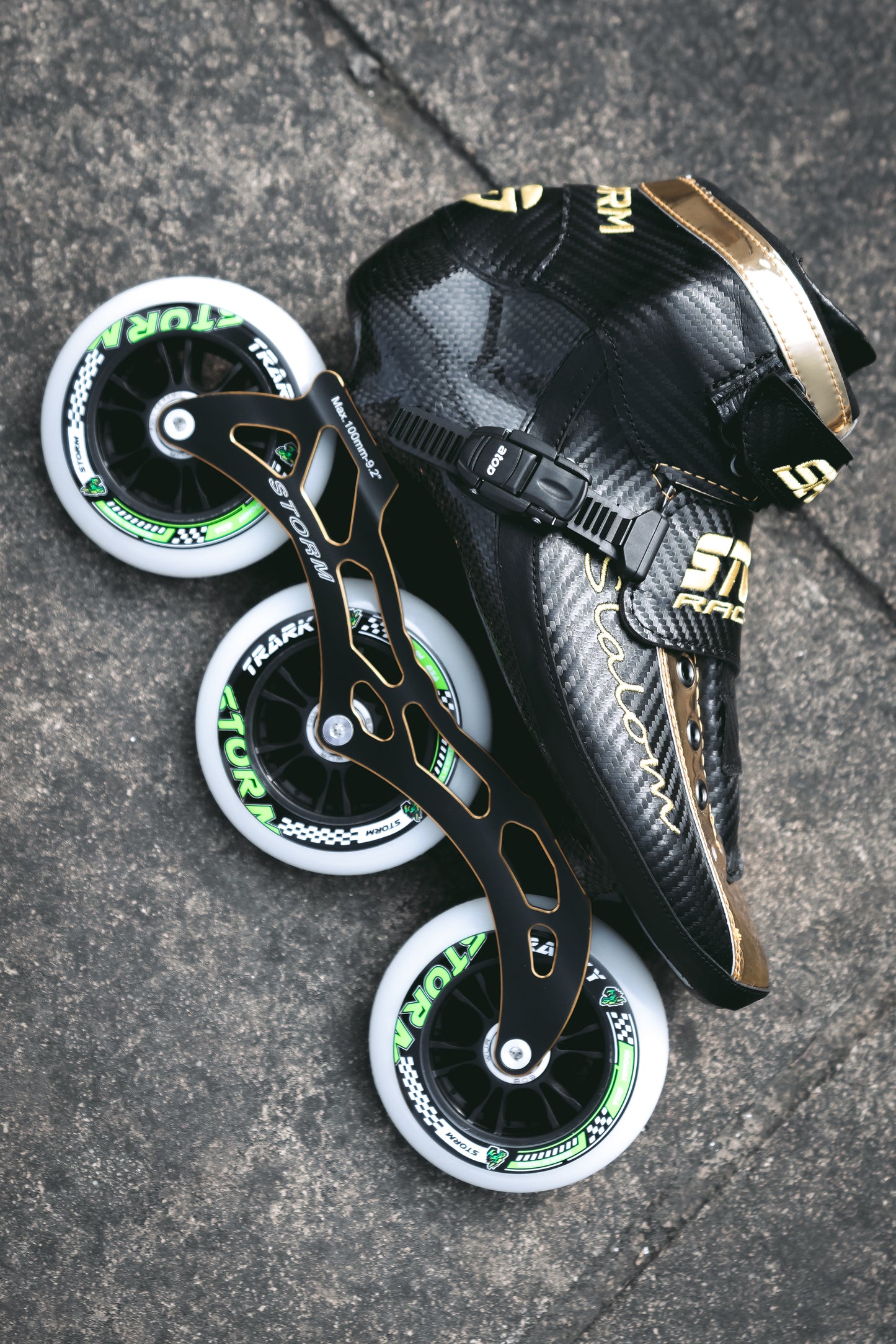 Storm T1 Speed Slalom Skates-Black Gold