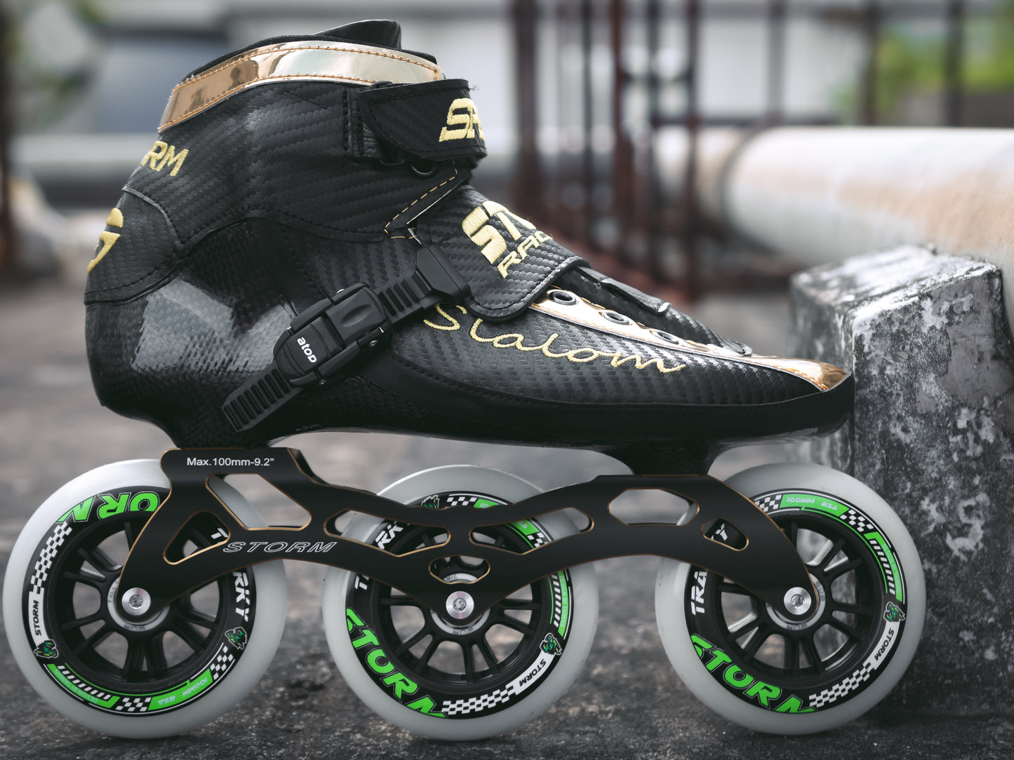 Storm T1 Speed Slalom Skates-Black Gold