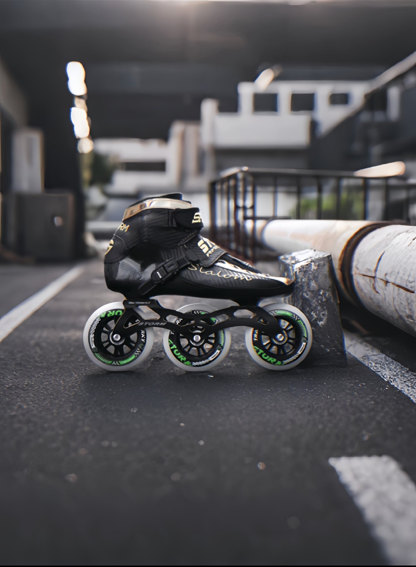 Storm T1 Speed Slalom Skates-Black Gold