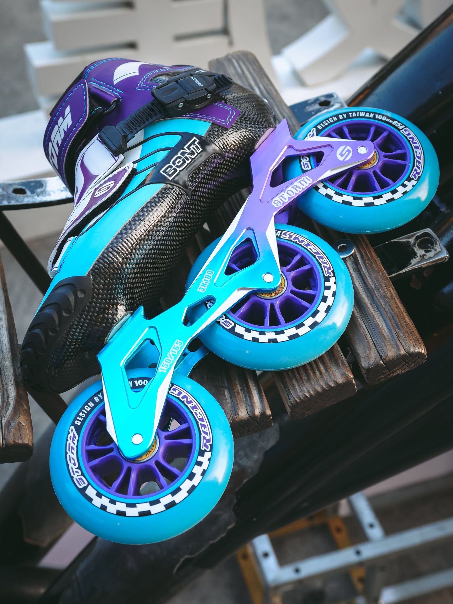 Storm T3 Tina Speed Slalom Skates-Blue