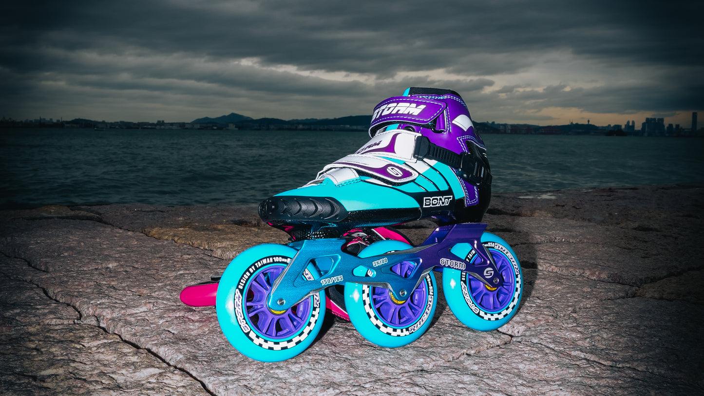 Storm T3 Tina Speed Slalom Skates-Blue