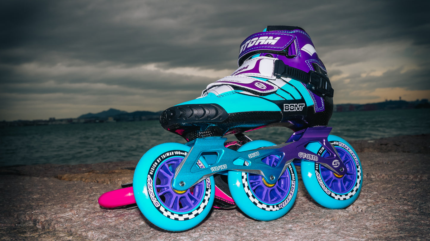 Storm T3 Tina Speed Slalom Skates-Blue