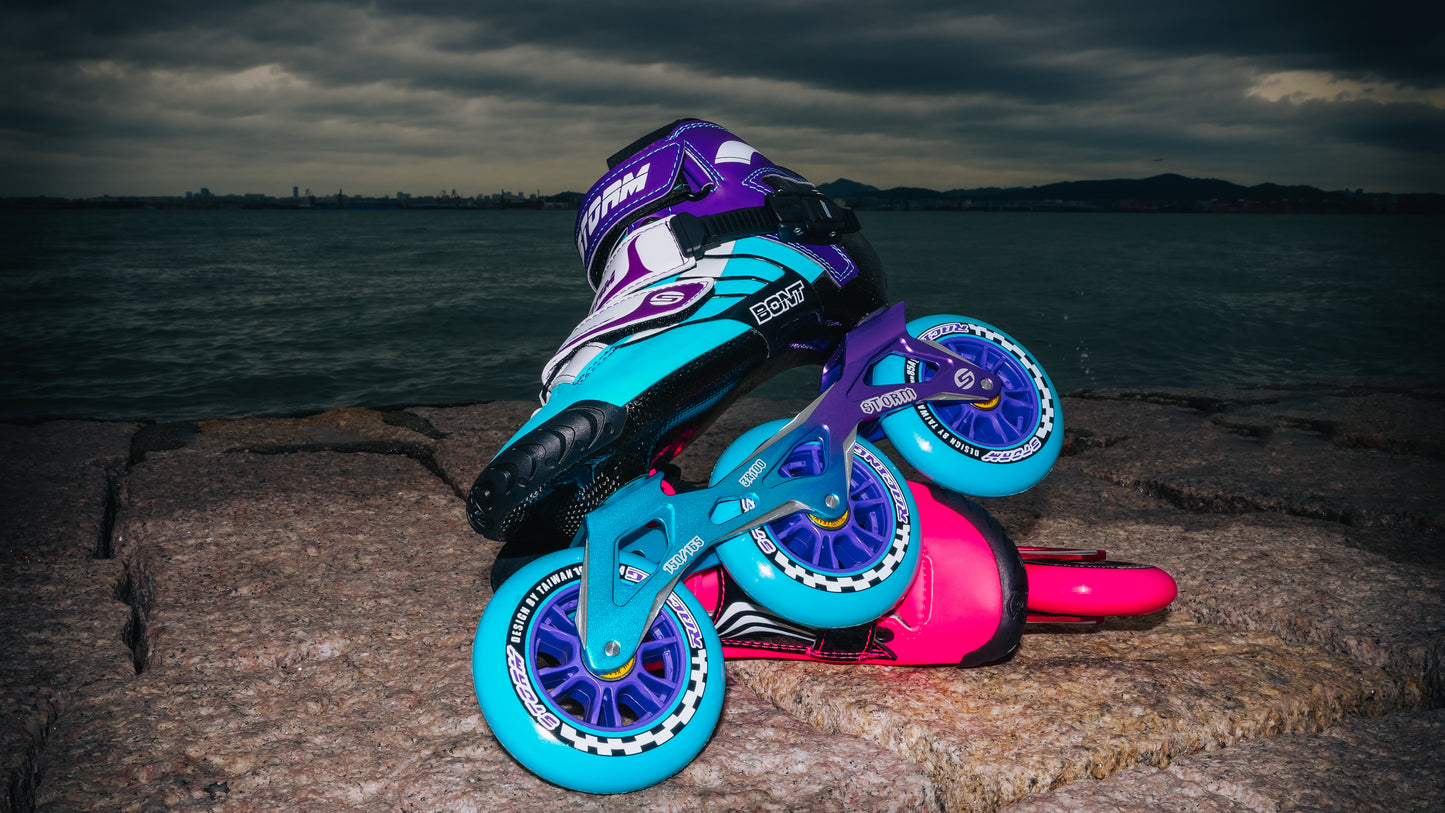 Storm T3 Tina Speed Slalom Skates-Blue