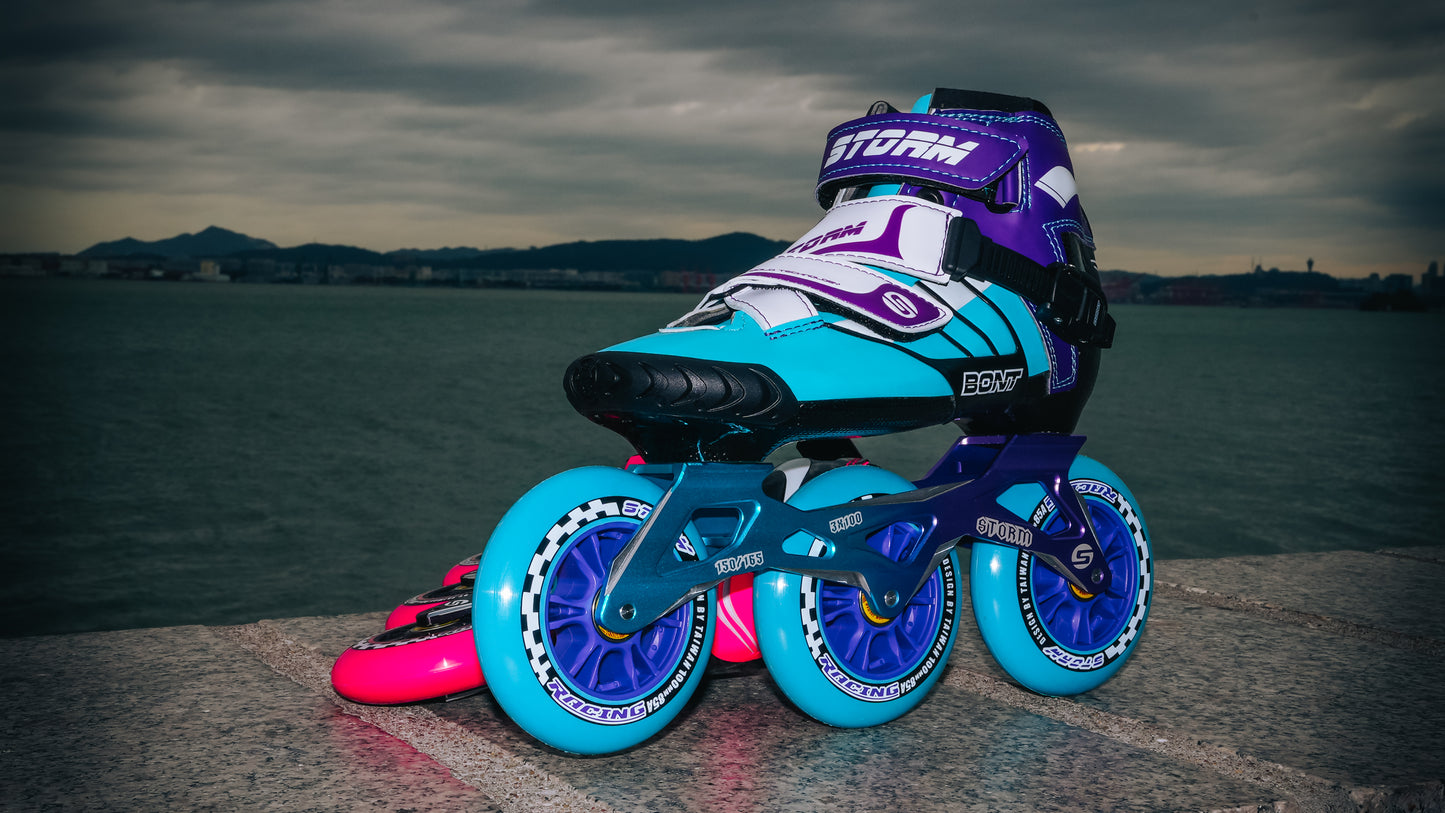 Storm T3 Tina Speed Slalom Skates-Blue