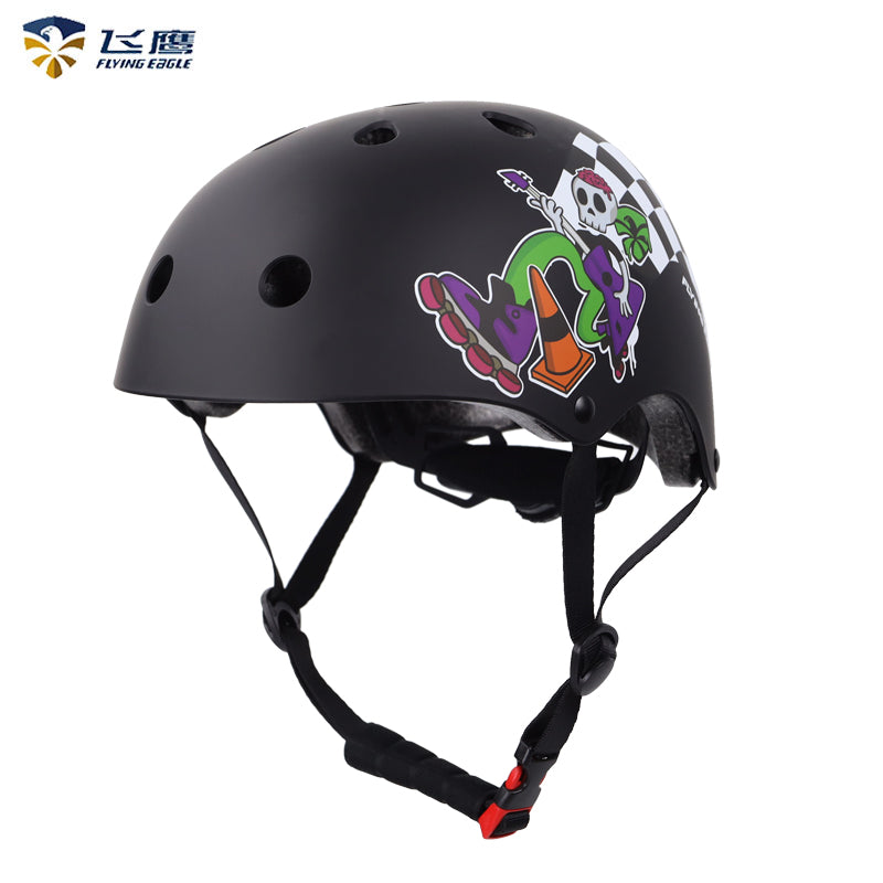 FLYING EAGLE H1 Pro Skate Helmet Black Rider