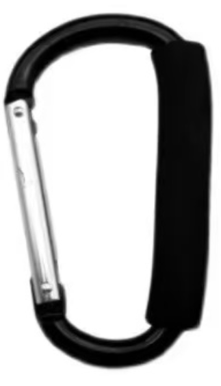 Aluminum D-Ring Clip-Black