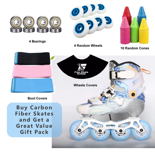 ACTION Colour Carbon Inline Skates-Blue