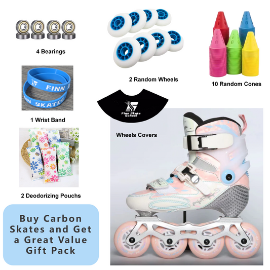 ACTION Colour Carbon Inline Skates-Pink