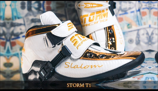 Storm T1 Speed Slalom Boot-White Gold